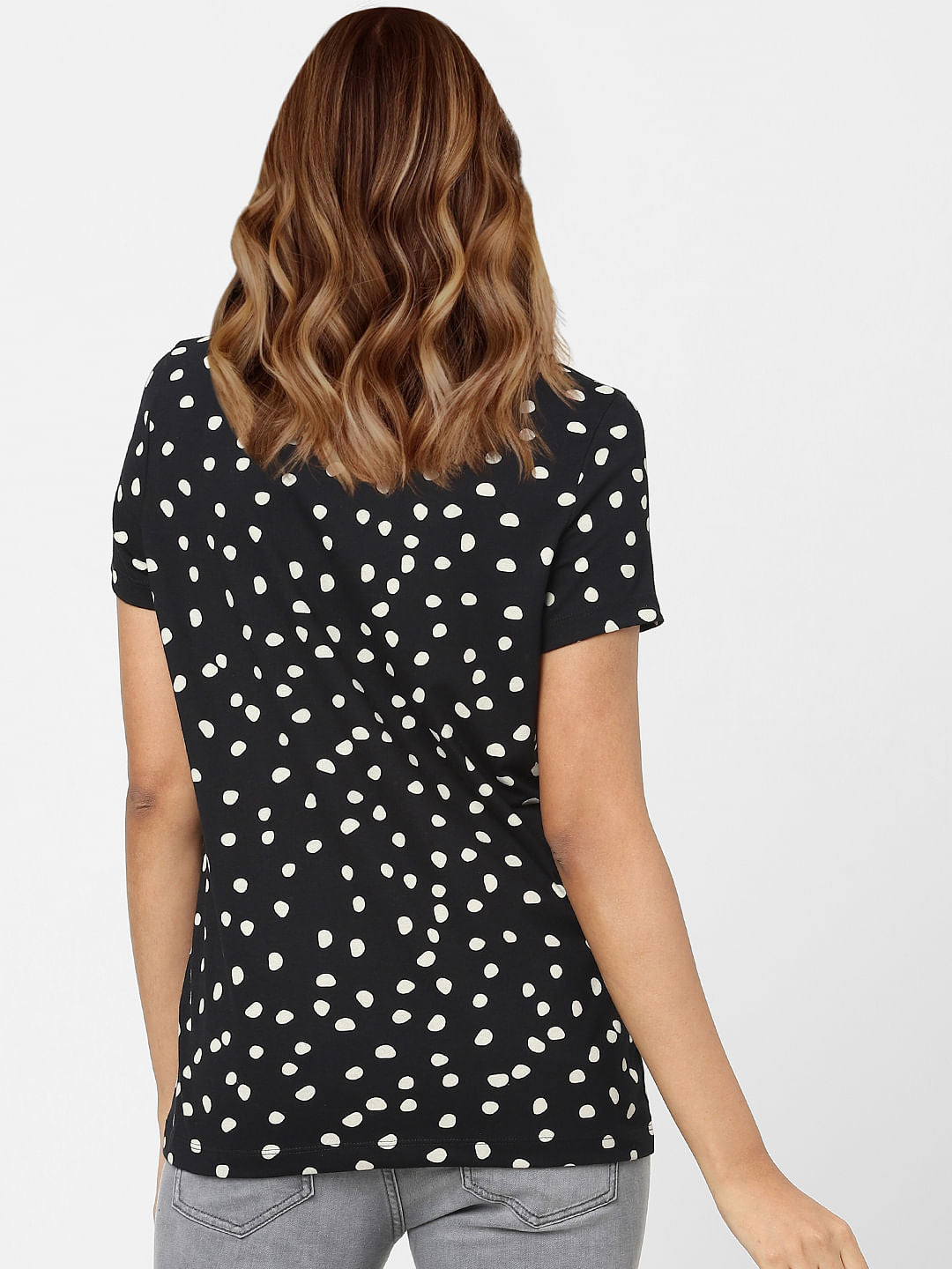 Black Polka Dot Top