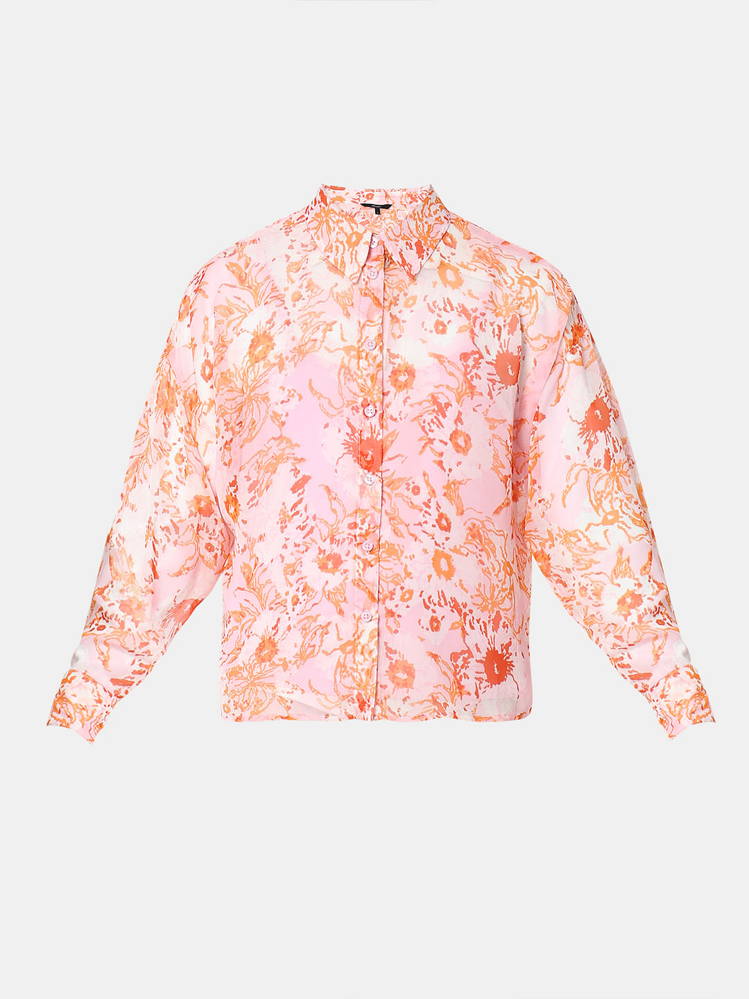 Orange Floral Shirt