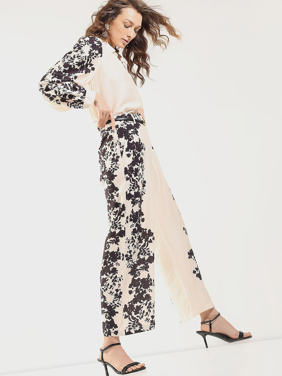 Off-White Printed Co-Ord Set Pants