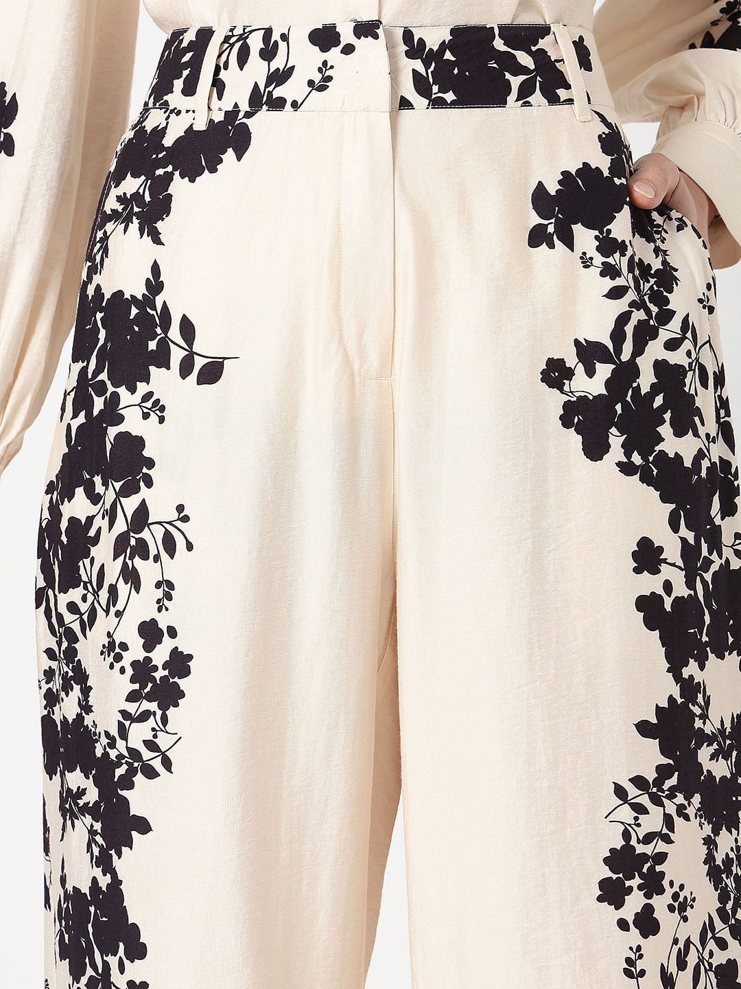 Off-White Printed Co-Ord Set Pants