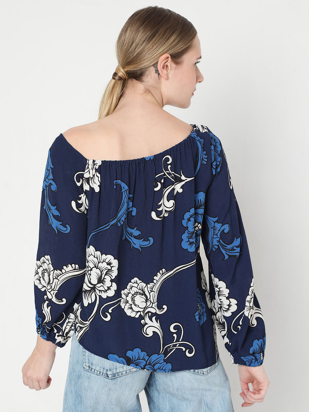 Blue Floral Top