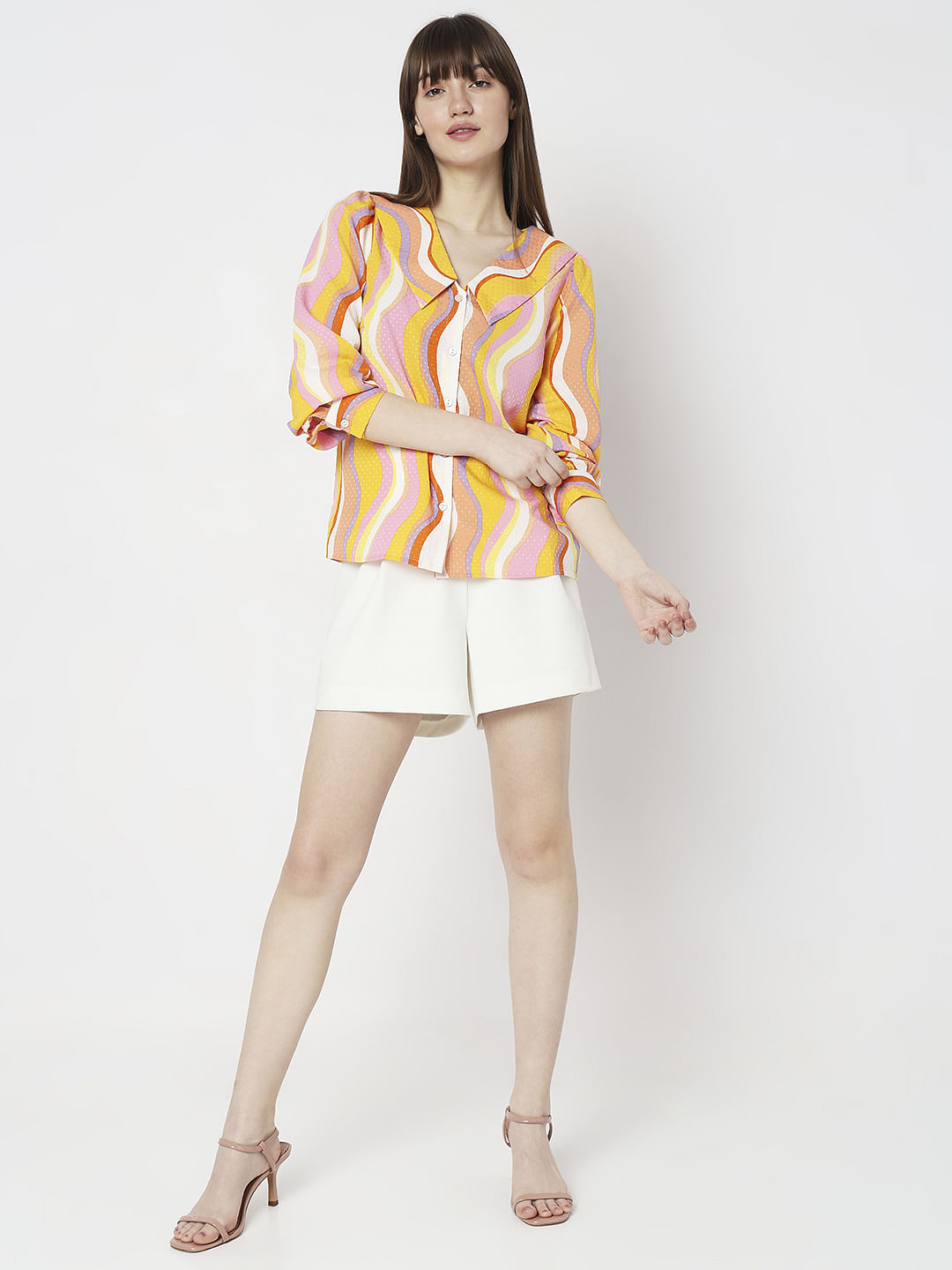 Pink Abstract Print Shirt