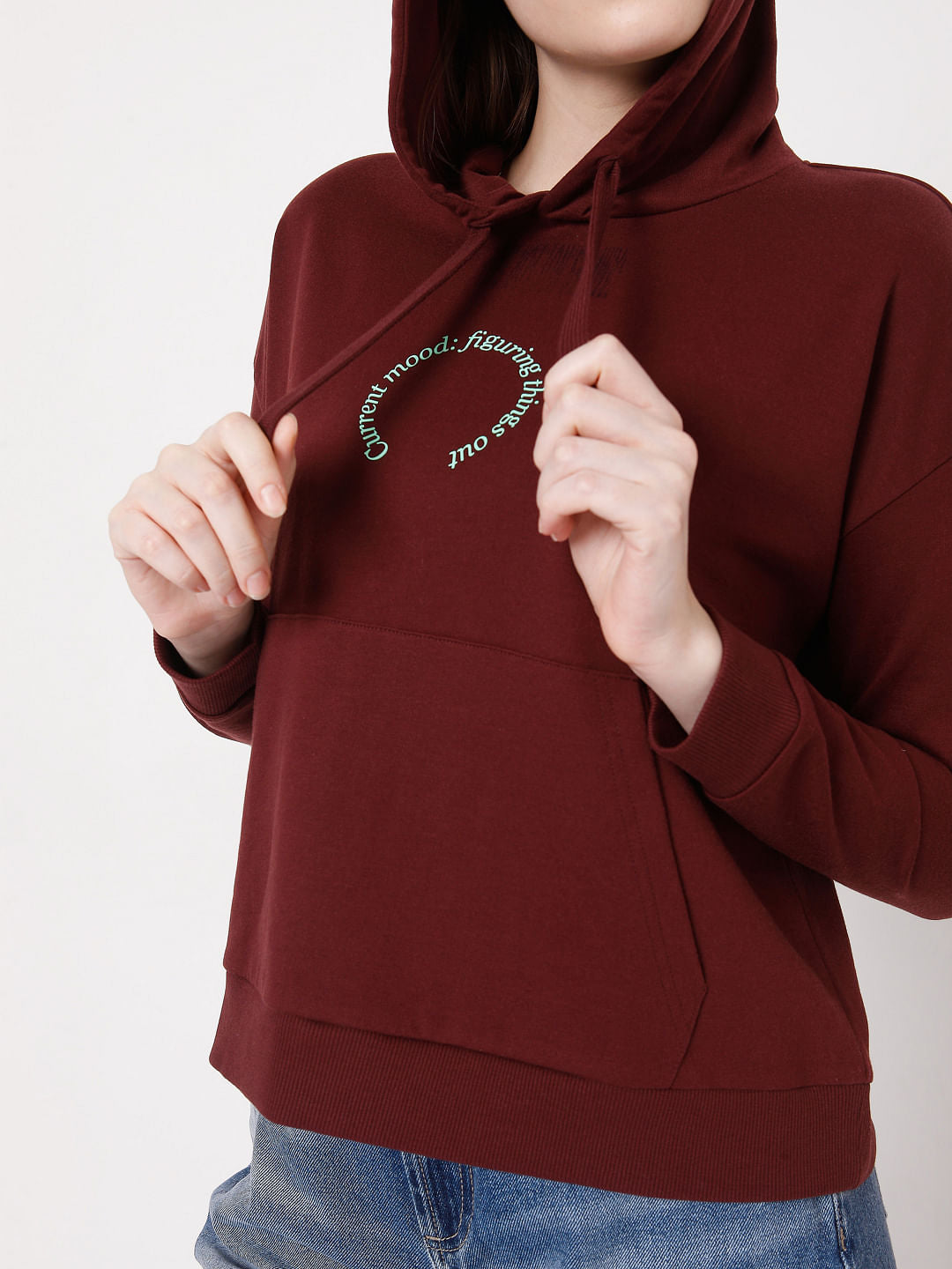 Maroon Hooded Sweatshirt
