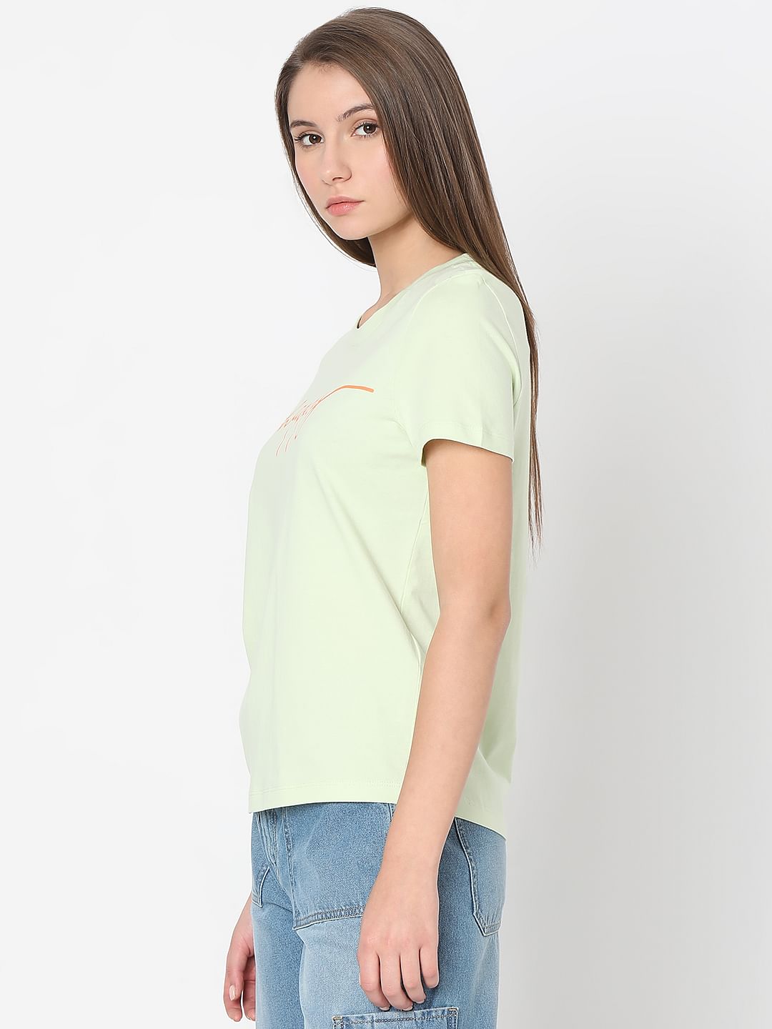 Pastel Green Cotton T-Shirt