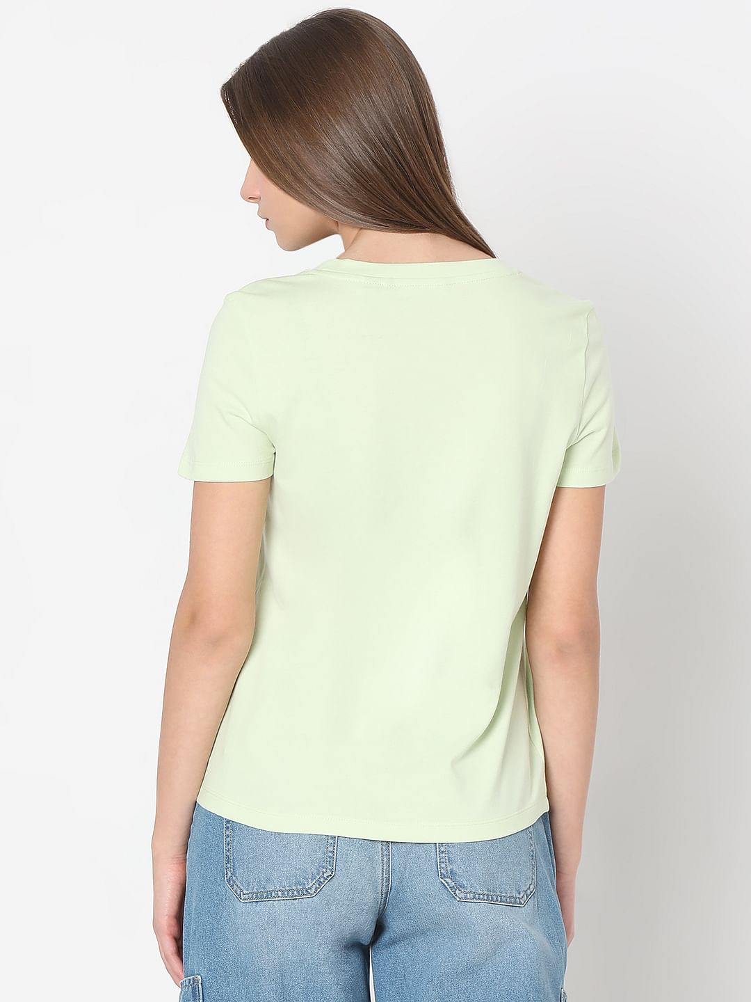 Pastel Green Cotton T-Shirt