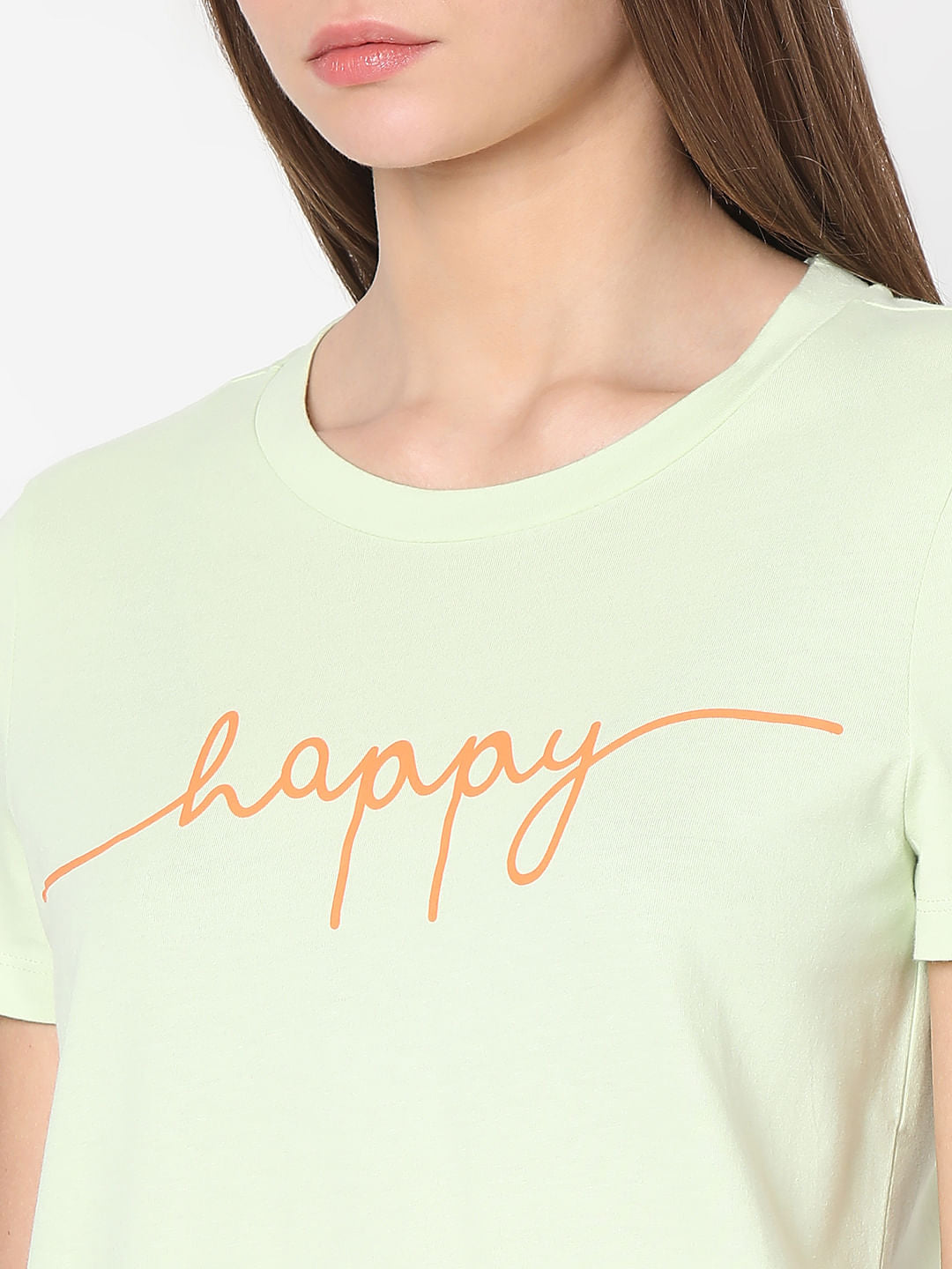 Pastel Green Cotton T-Shirt