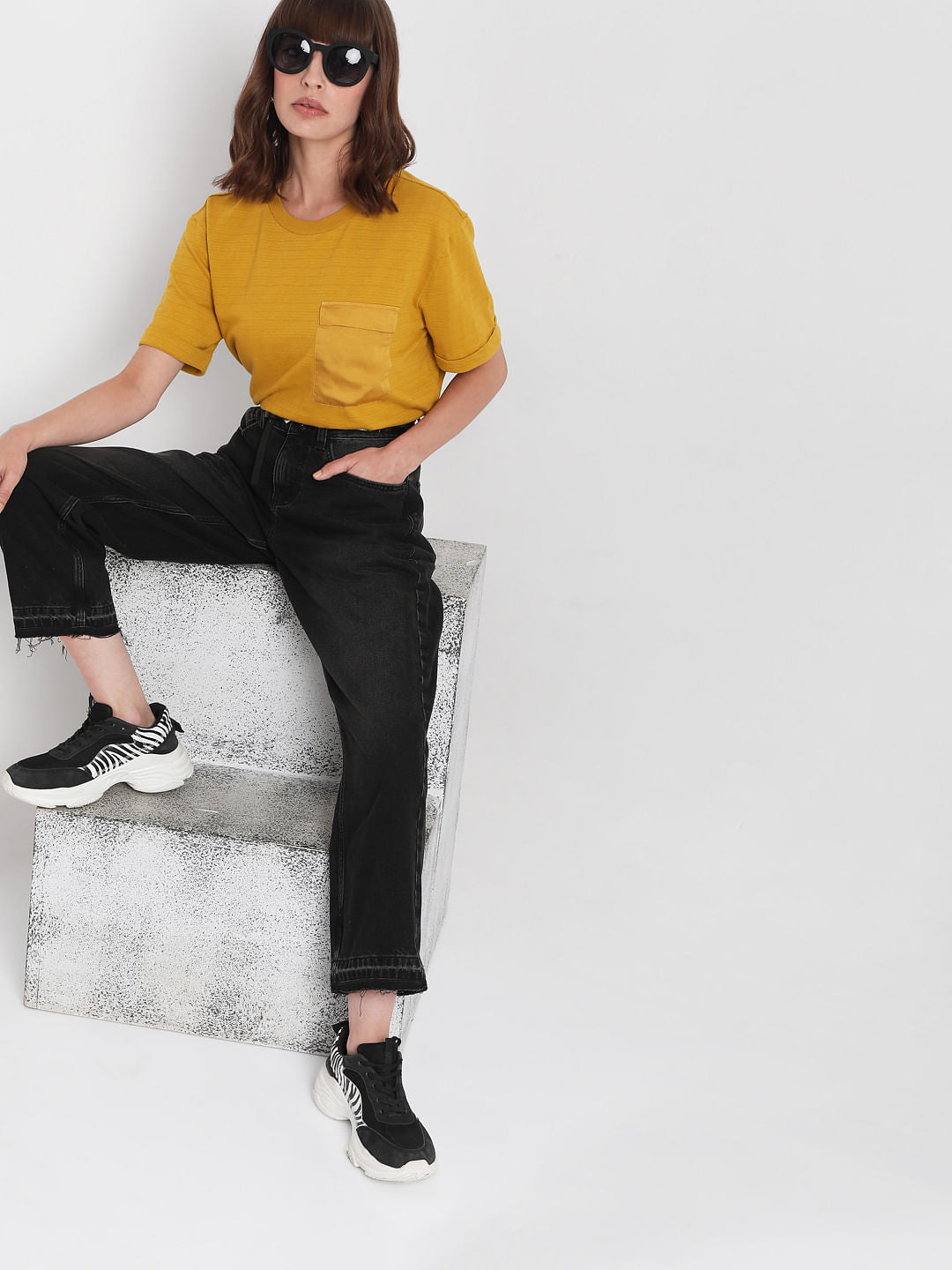 Mustard Cropped T-Shirt