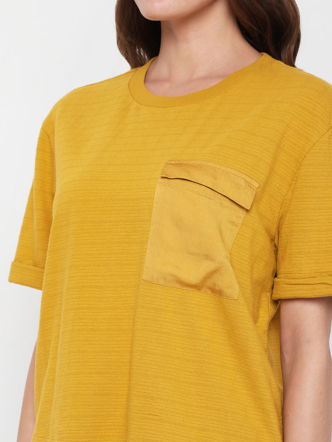 Mustard Cropped T-Shirt