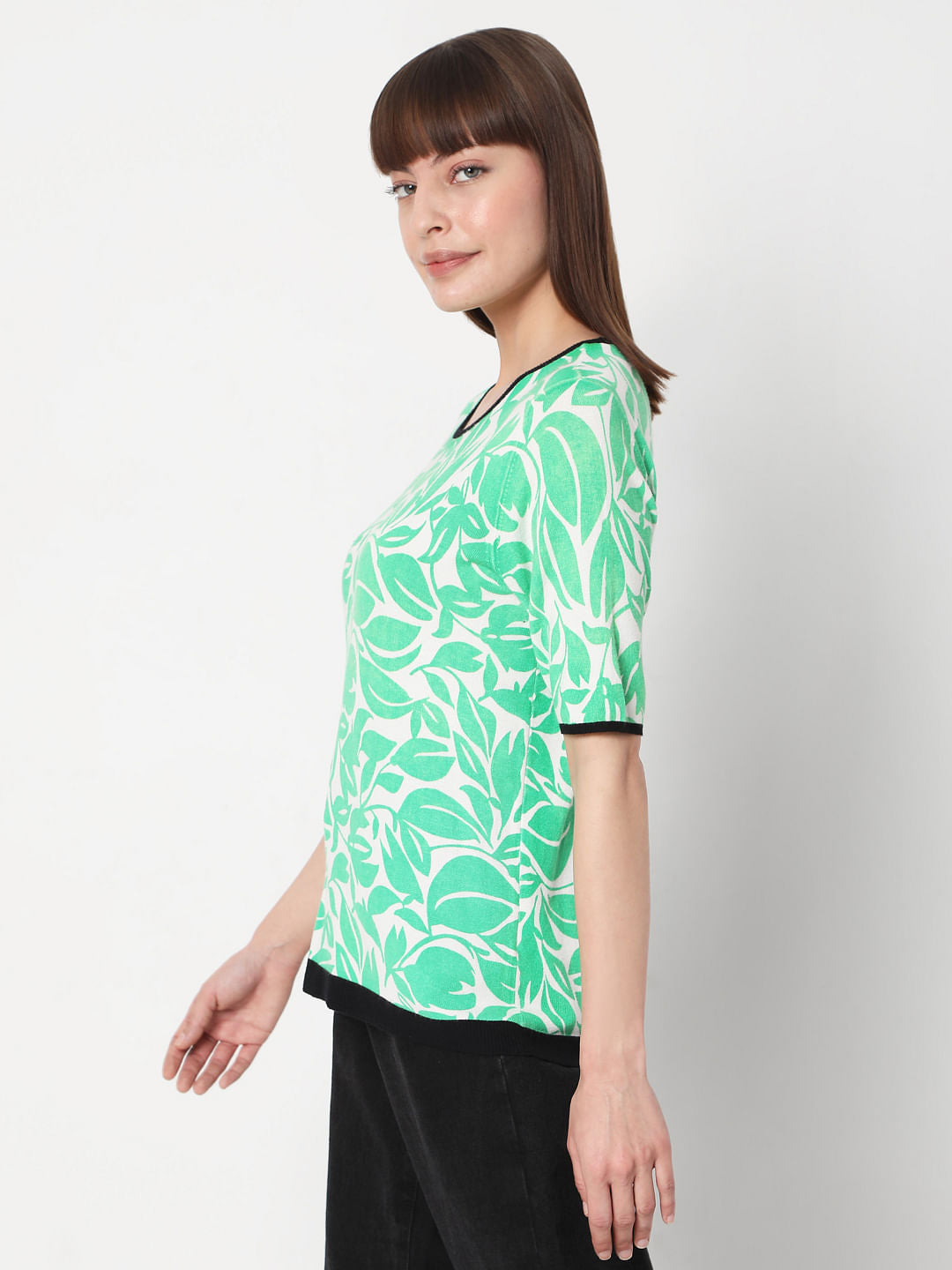 Green Printed Top