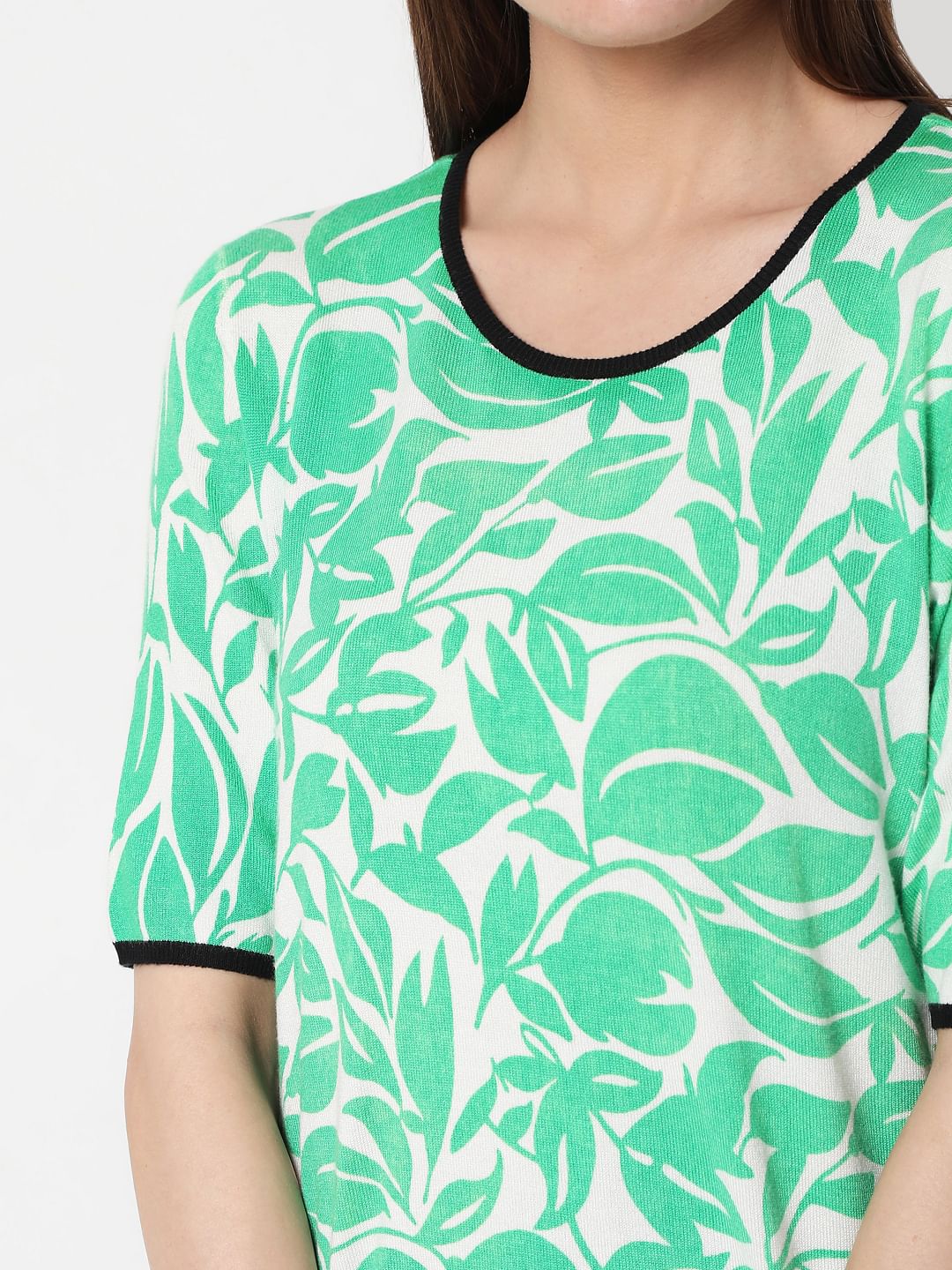 Green Printed Top