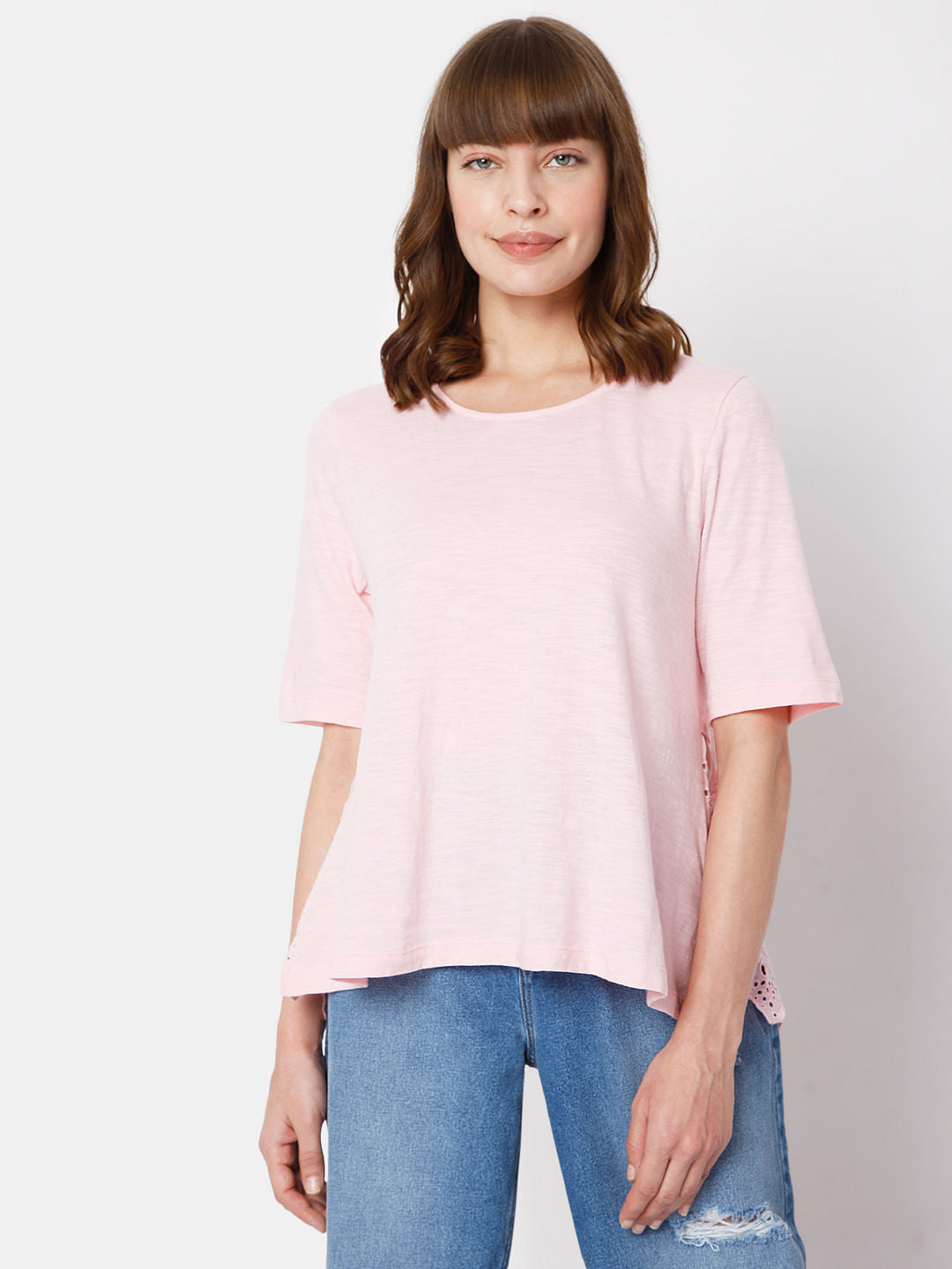 Pink Schiffli Top