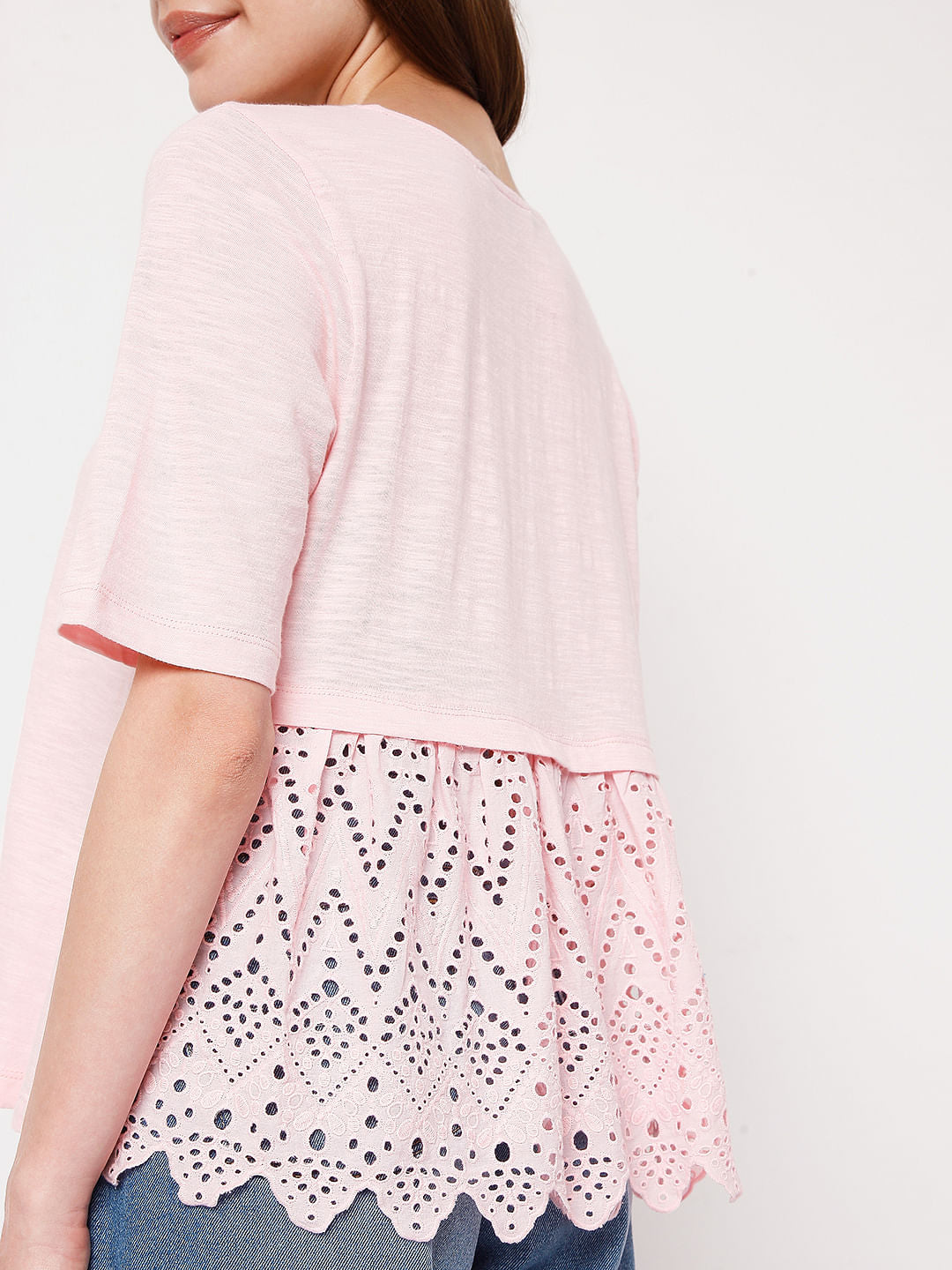Pink Schiffli Top