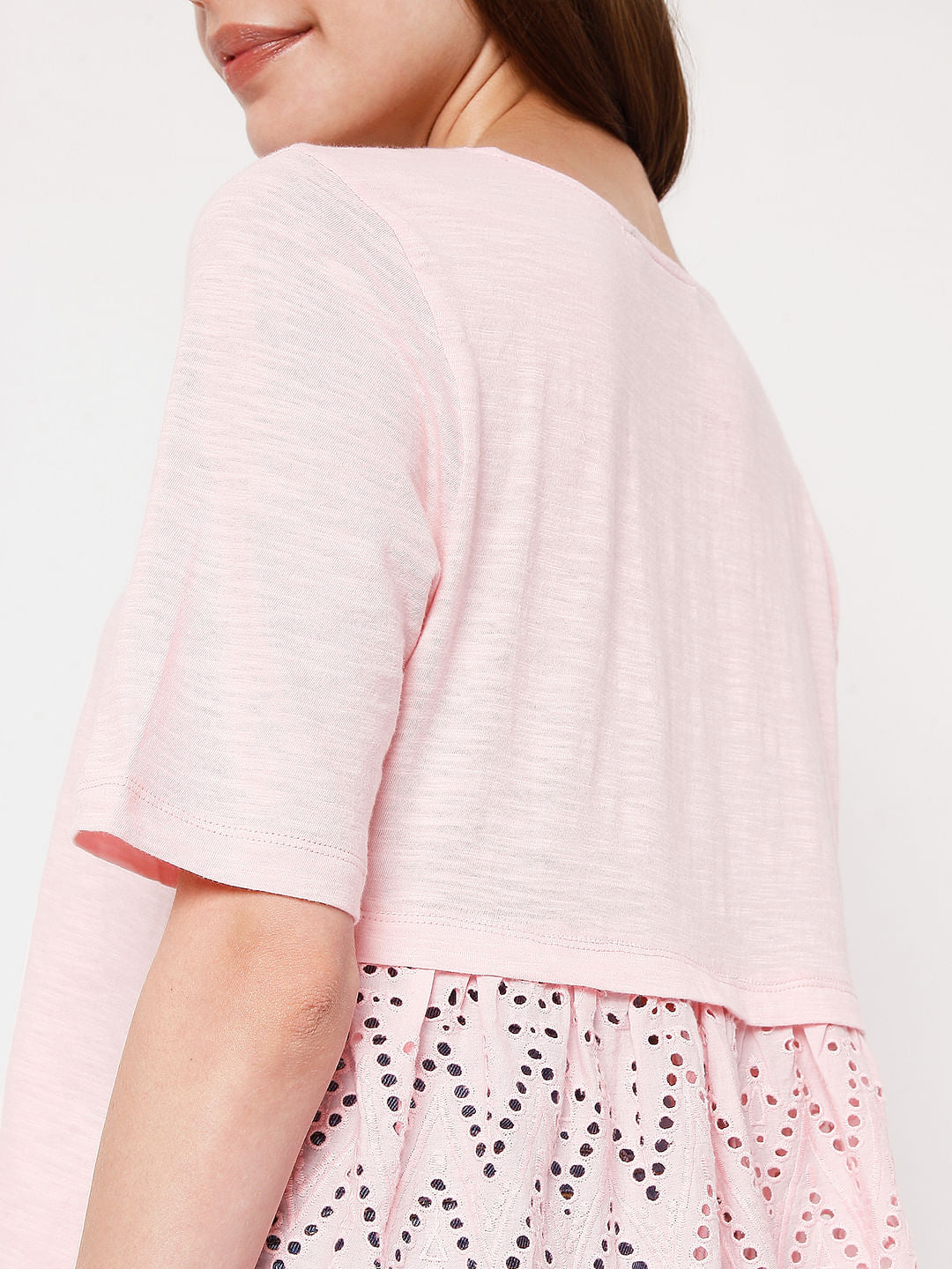 Pink Schiffli Top
