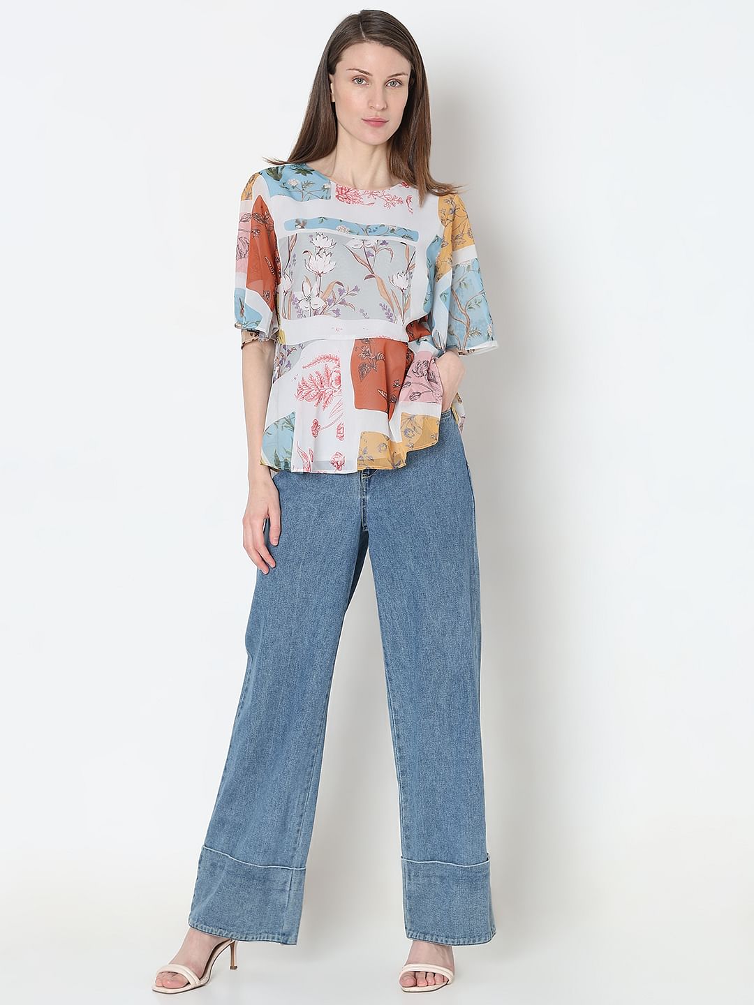 Multi-Colour Printed Top