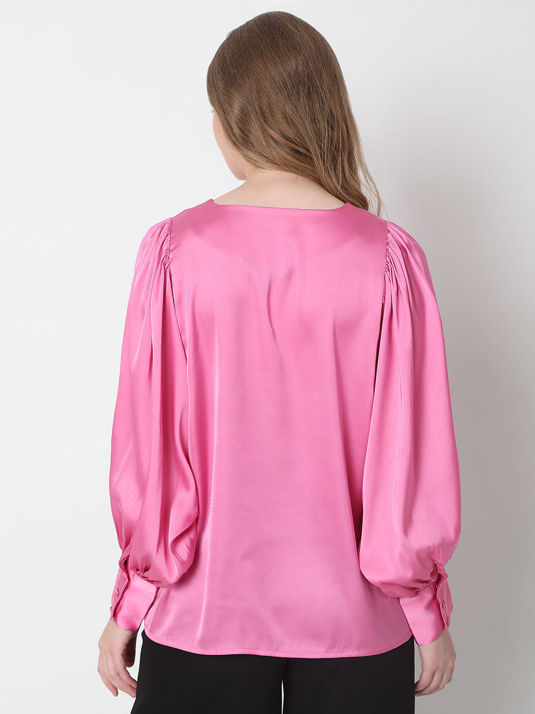 Pink Satin Top