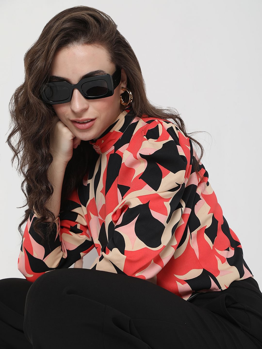 Beige Turtle Neck Top