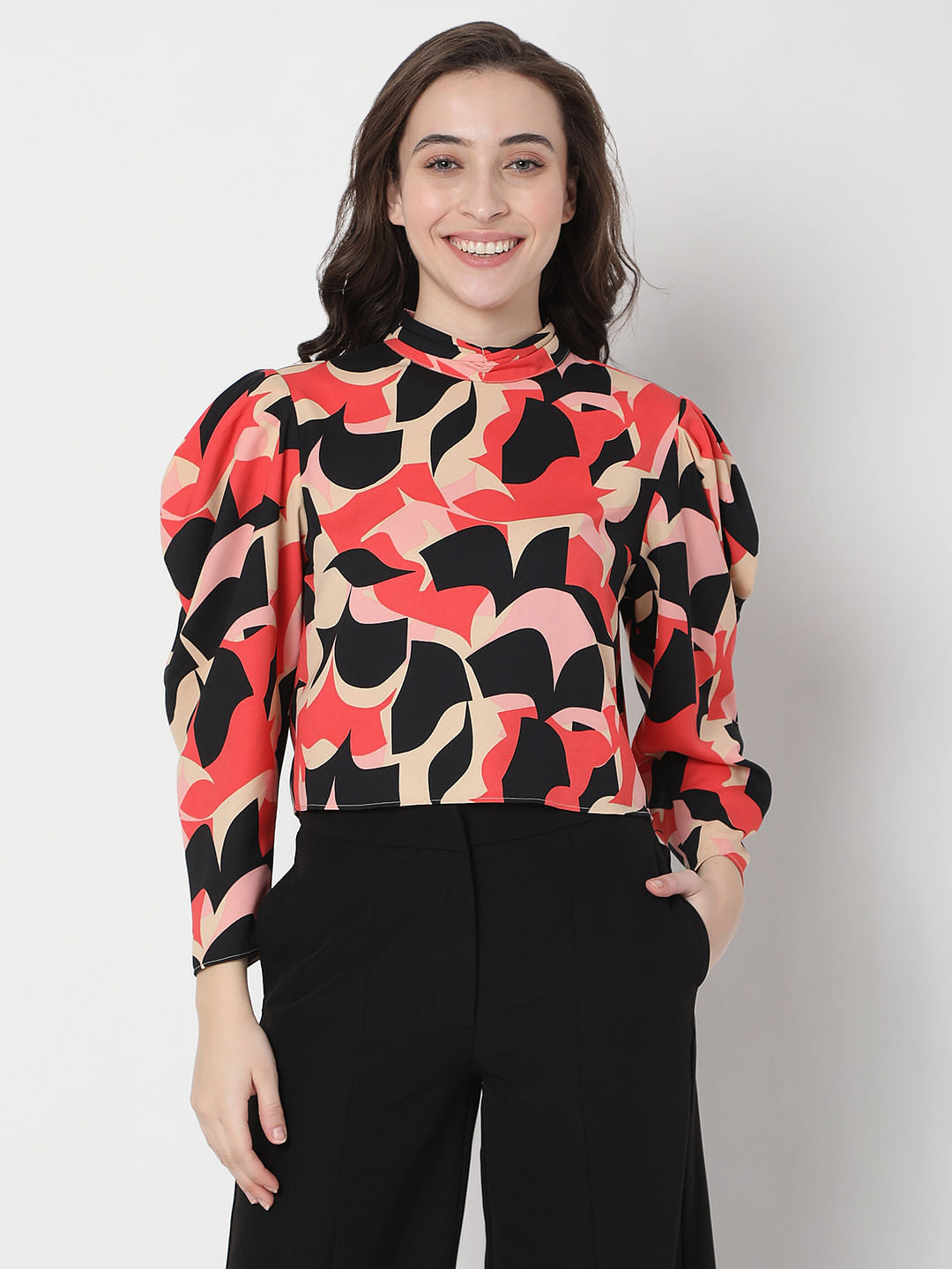 Beige Turtle Neck Top