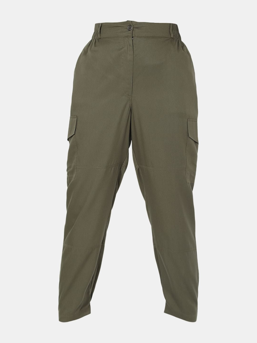 Green High Rise Utility Co-Ord Set Pants