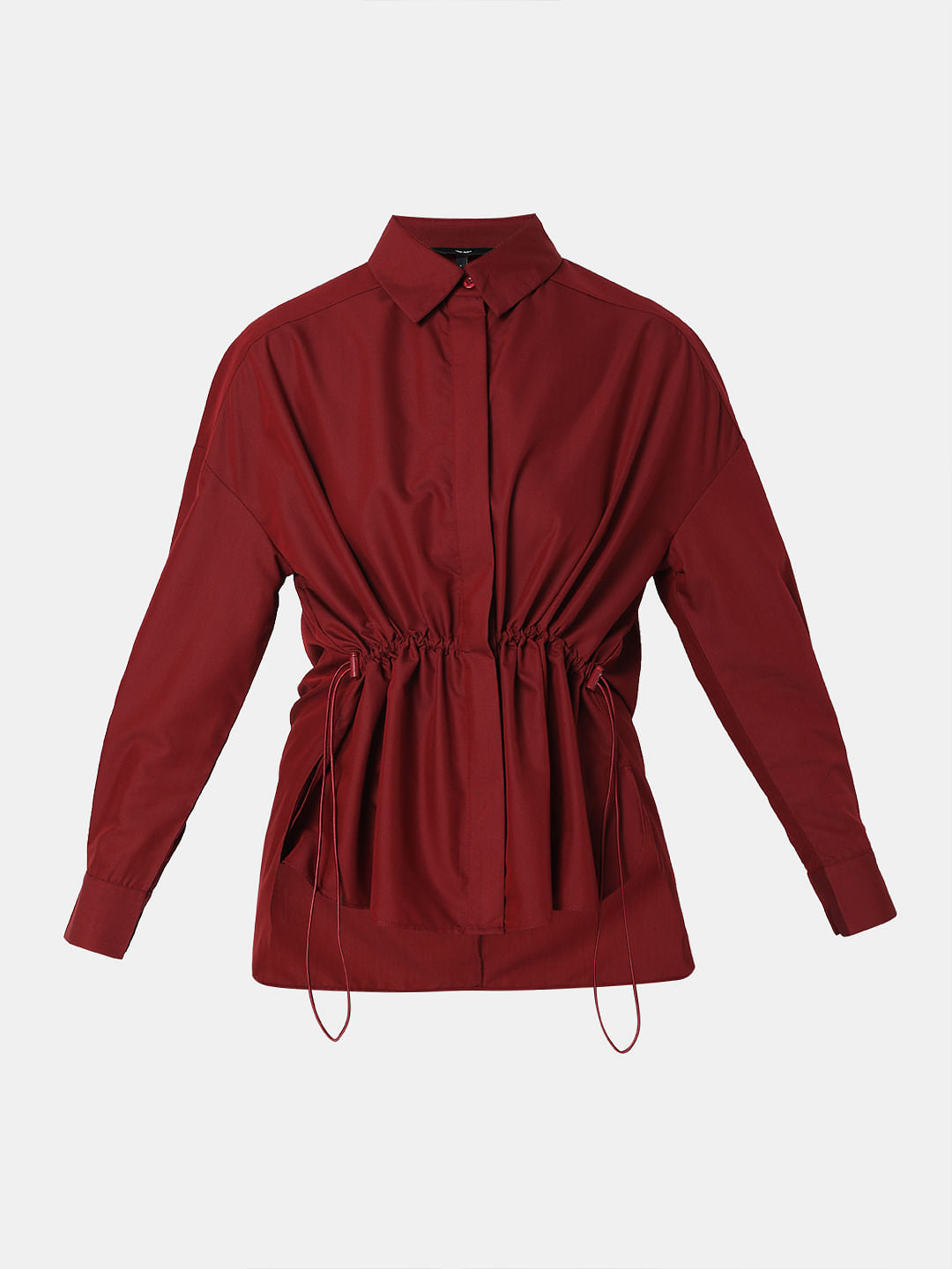 Dark Red High-Low Shirt