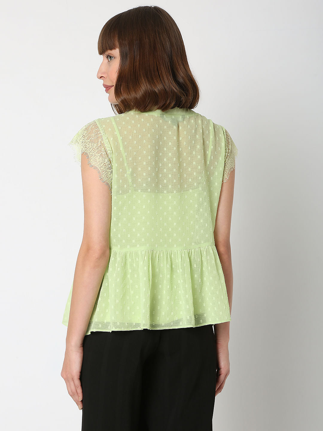 Green Lace Top
