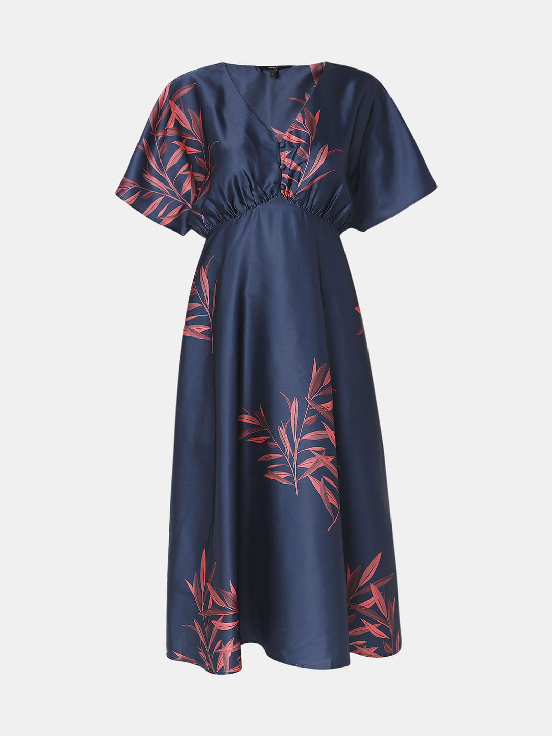Dark Blue Kimono Midi Dress