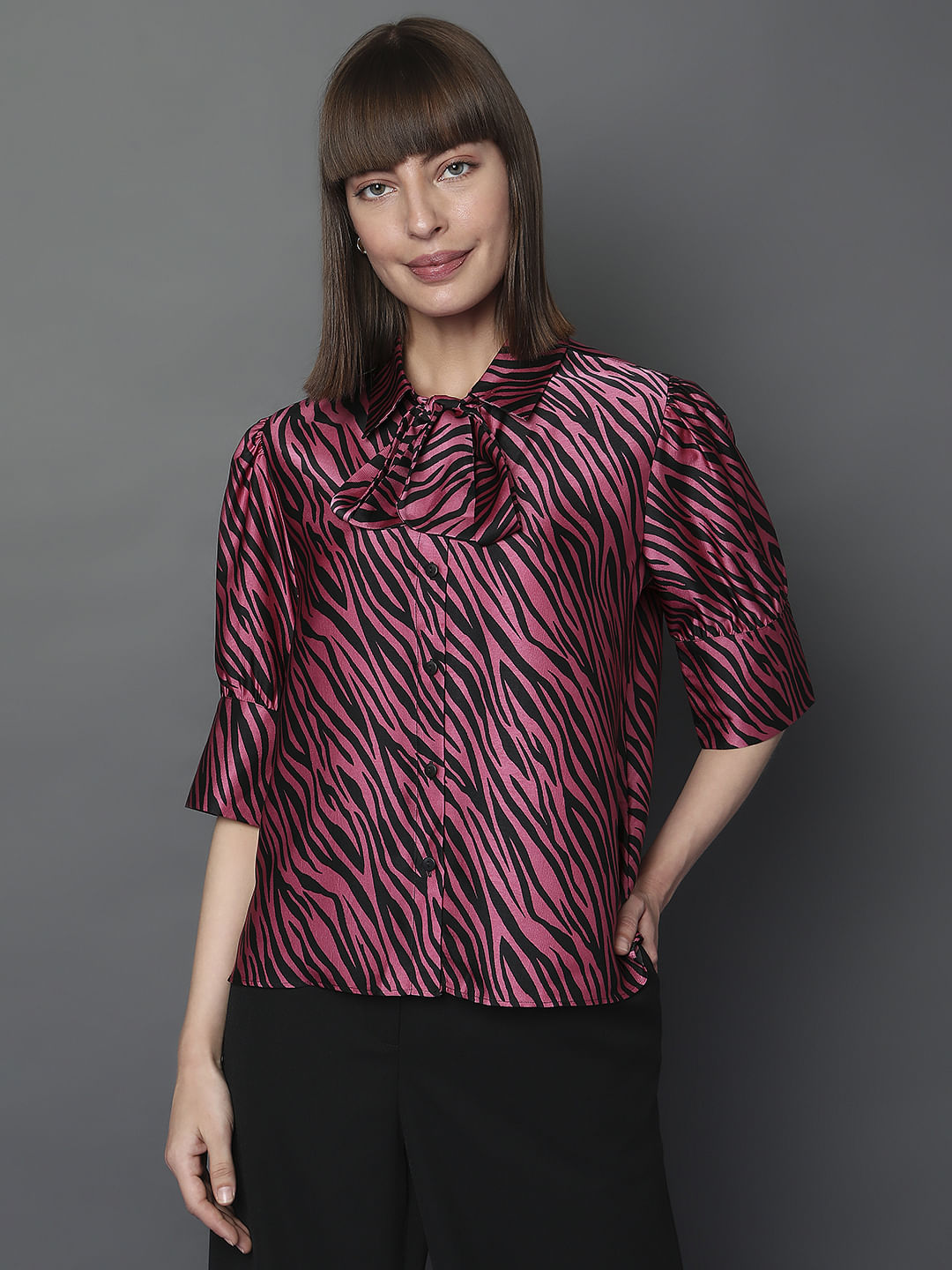 Pink Animal Print Shirt