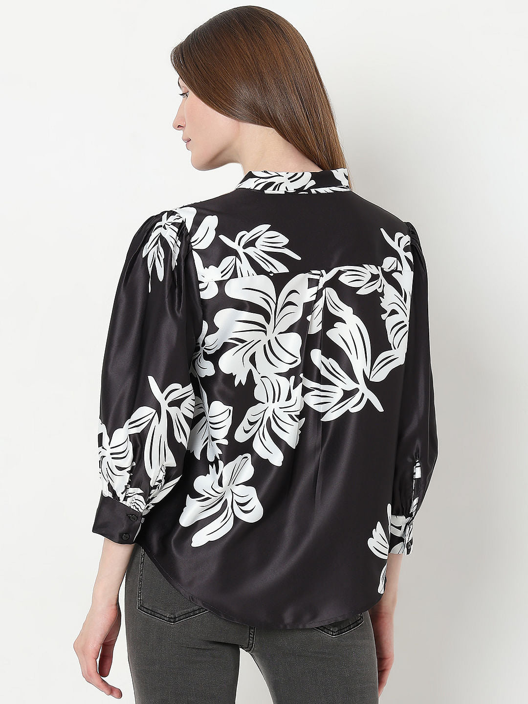 Black & White Floral Top