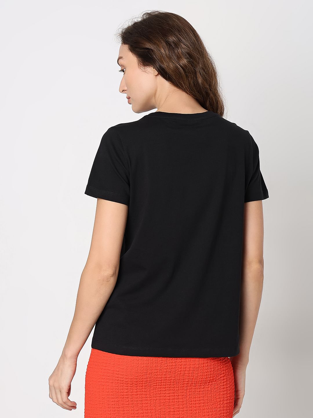 Black Face Outline T-Shirt