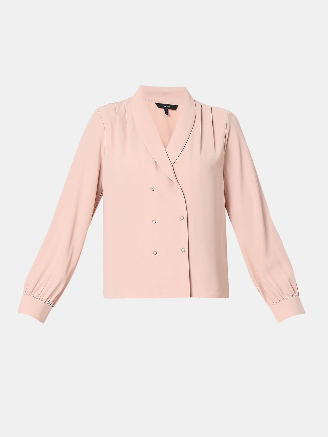 Pink Shawl Collar Top