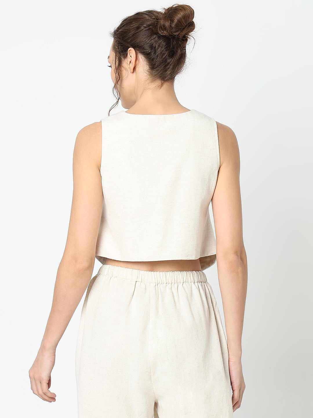 Beige Co-Ord Set Waistcoat