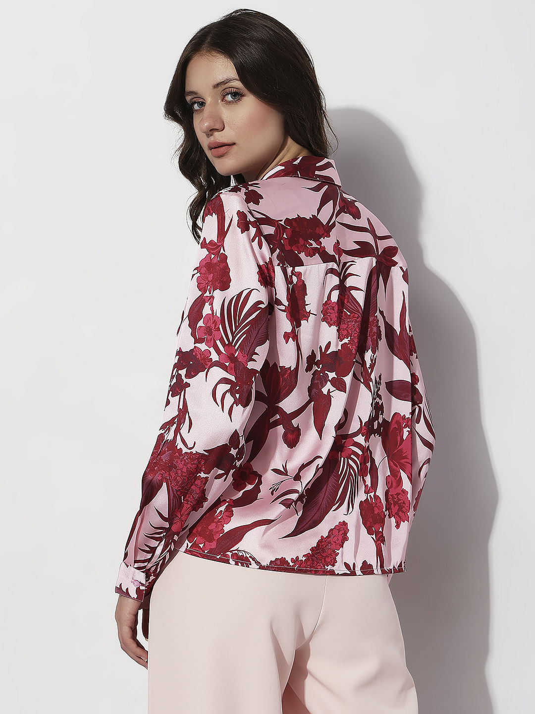 Red Floral Print Shirt