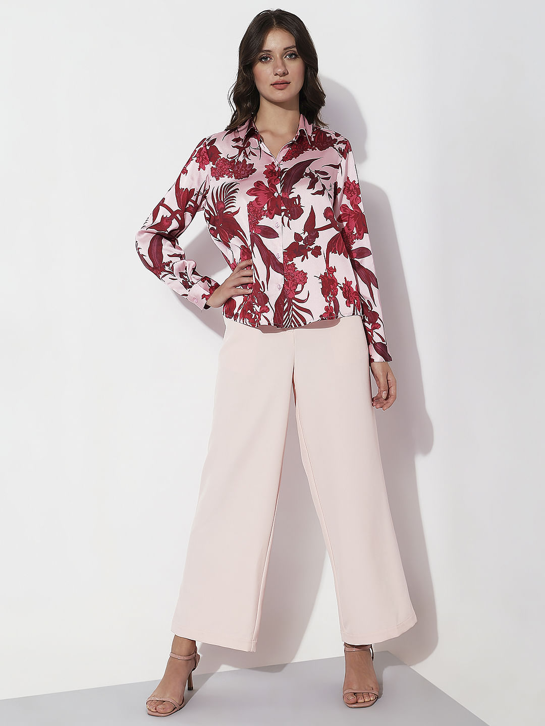 Red Floral Print Shirt