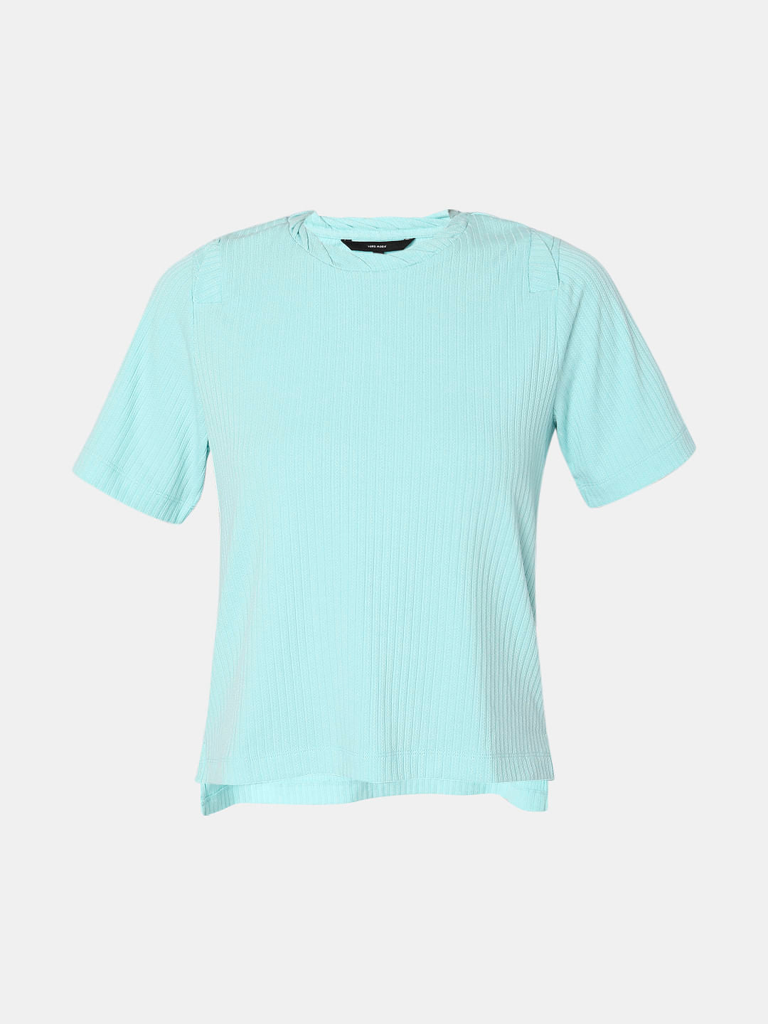 Light Blue Ribbed Top