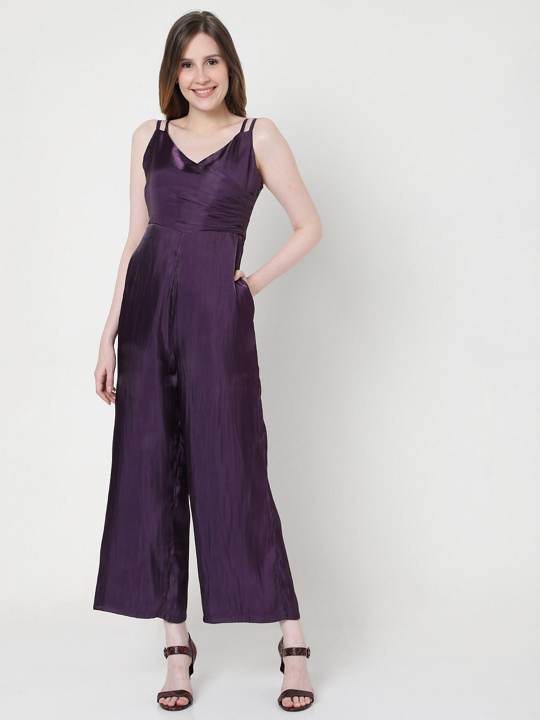 Purple Strappy Jumpsuit