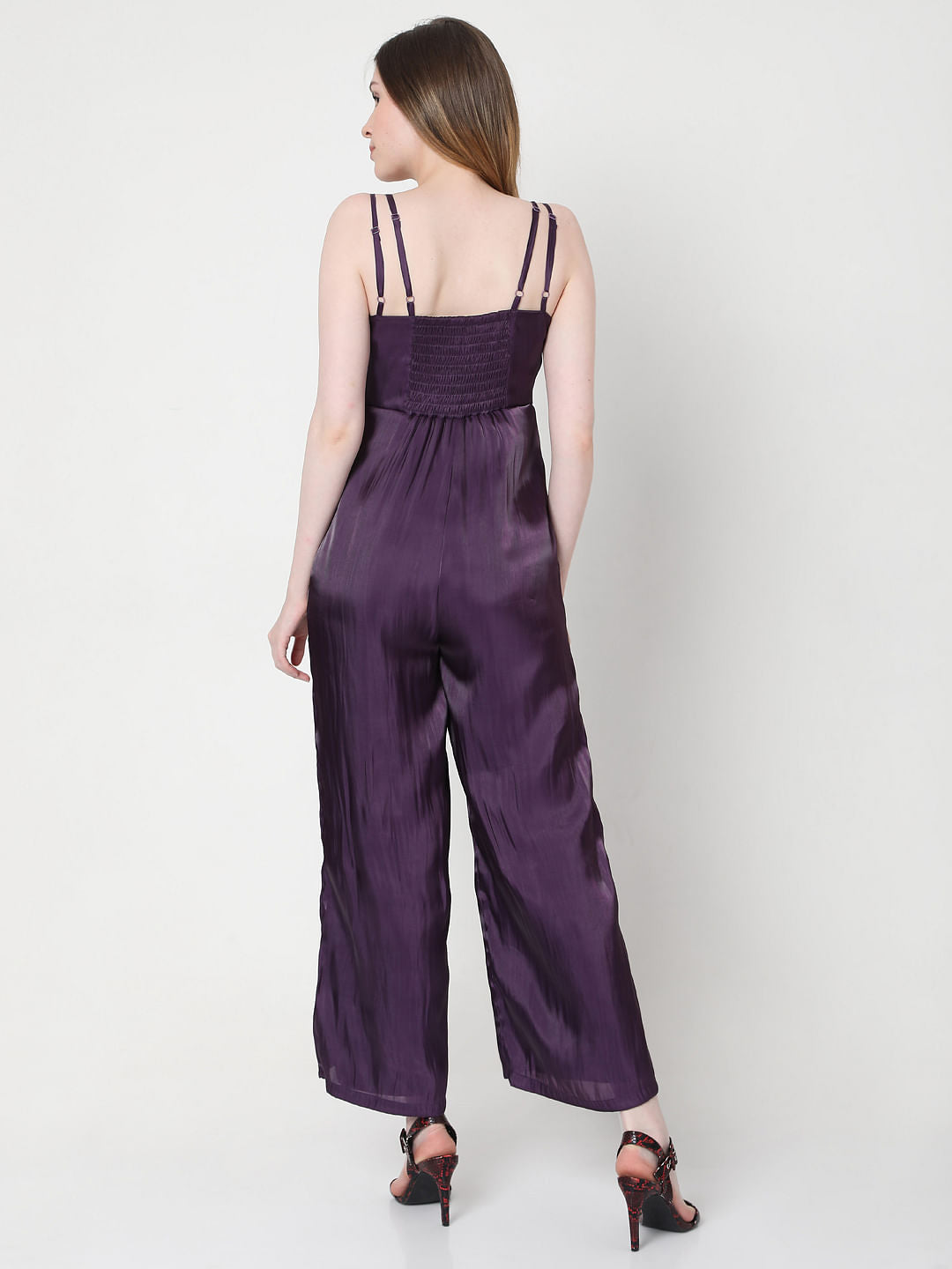 Purple Strappy Jumpsuit
