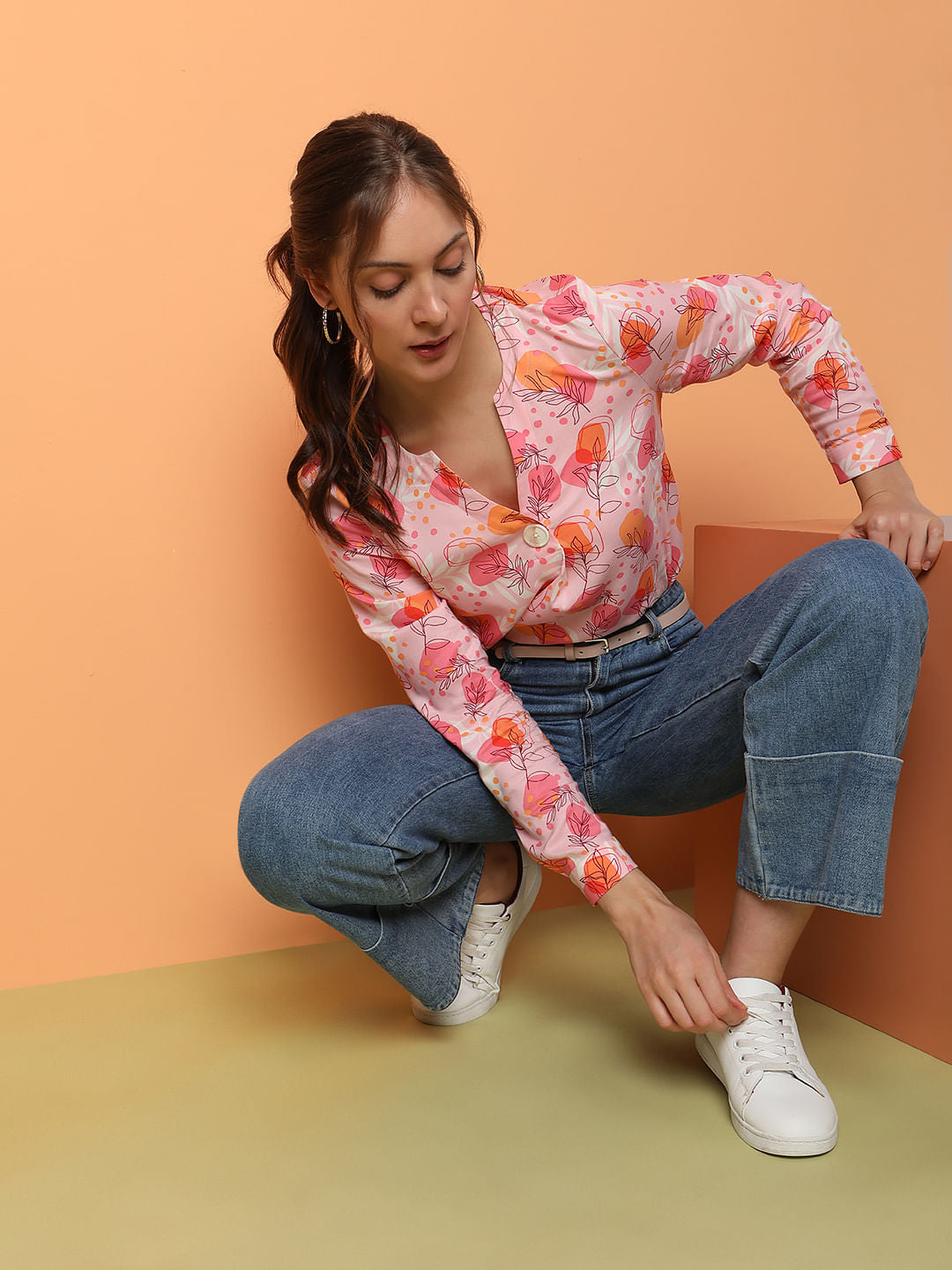 Pink Floral Top