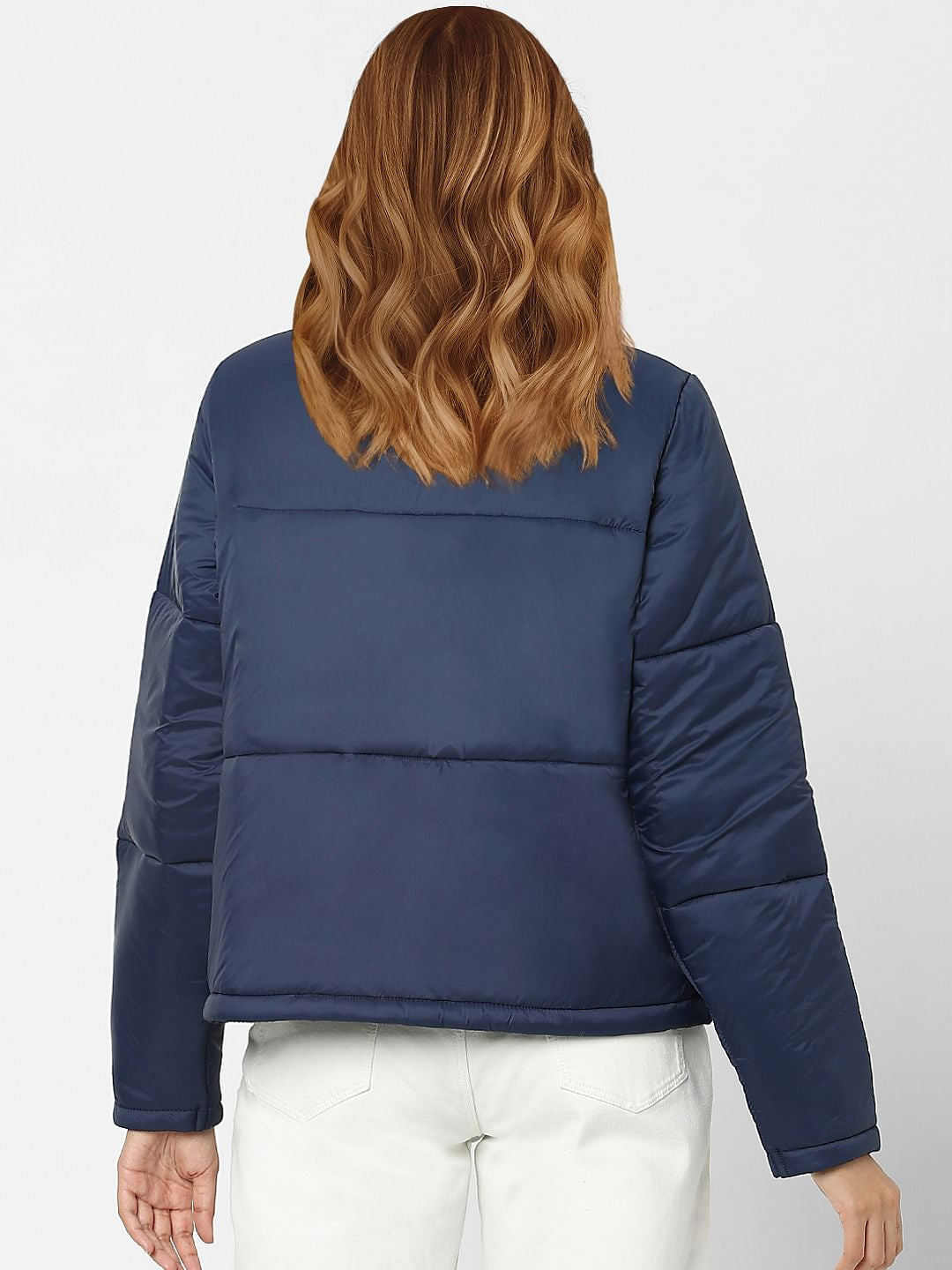 Dark Blue Short Padded Jacket