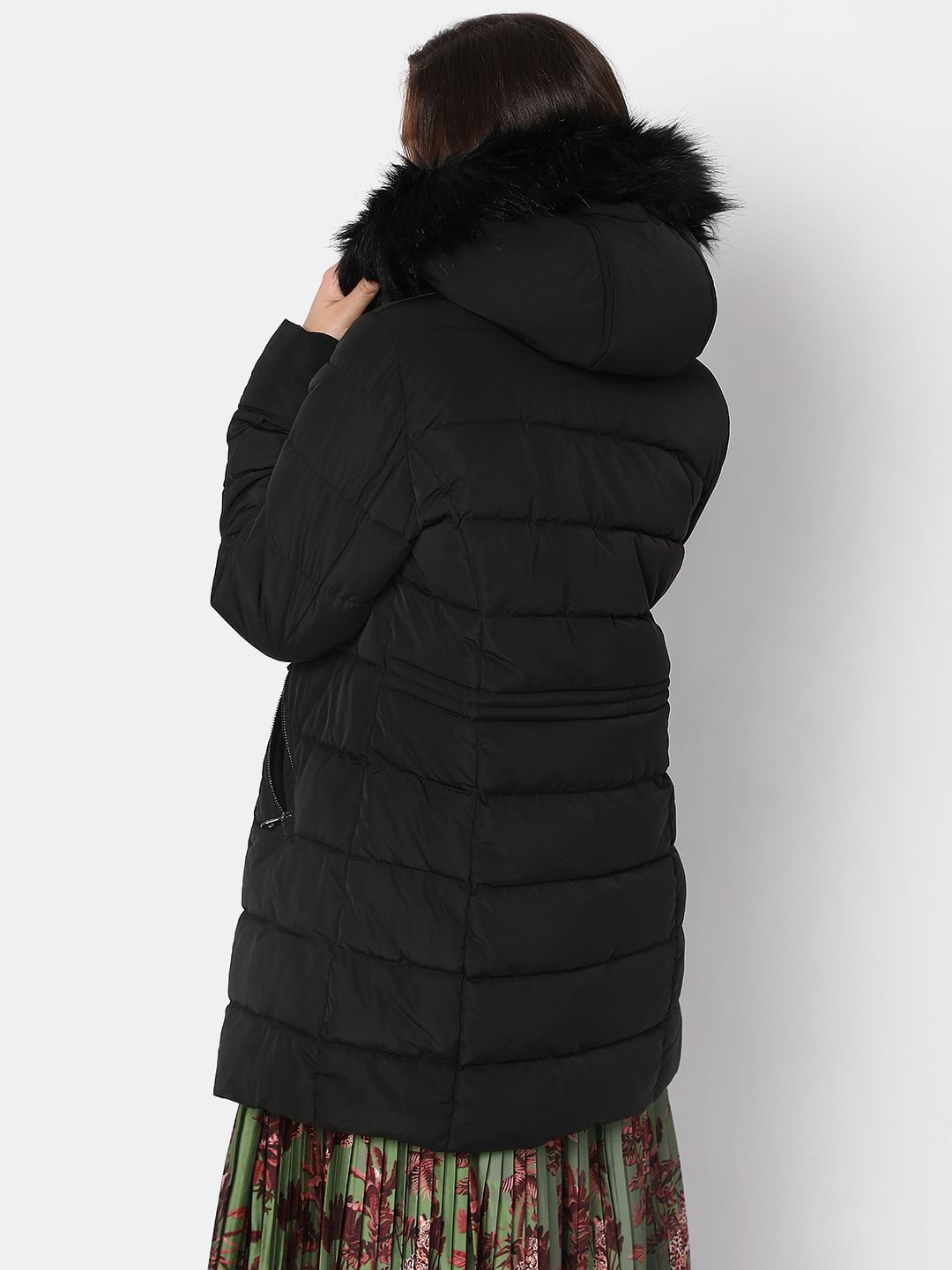 Black Quilted Puffer Jacket