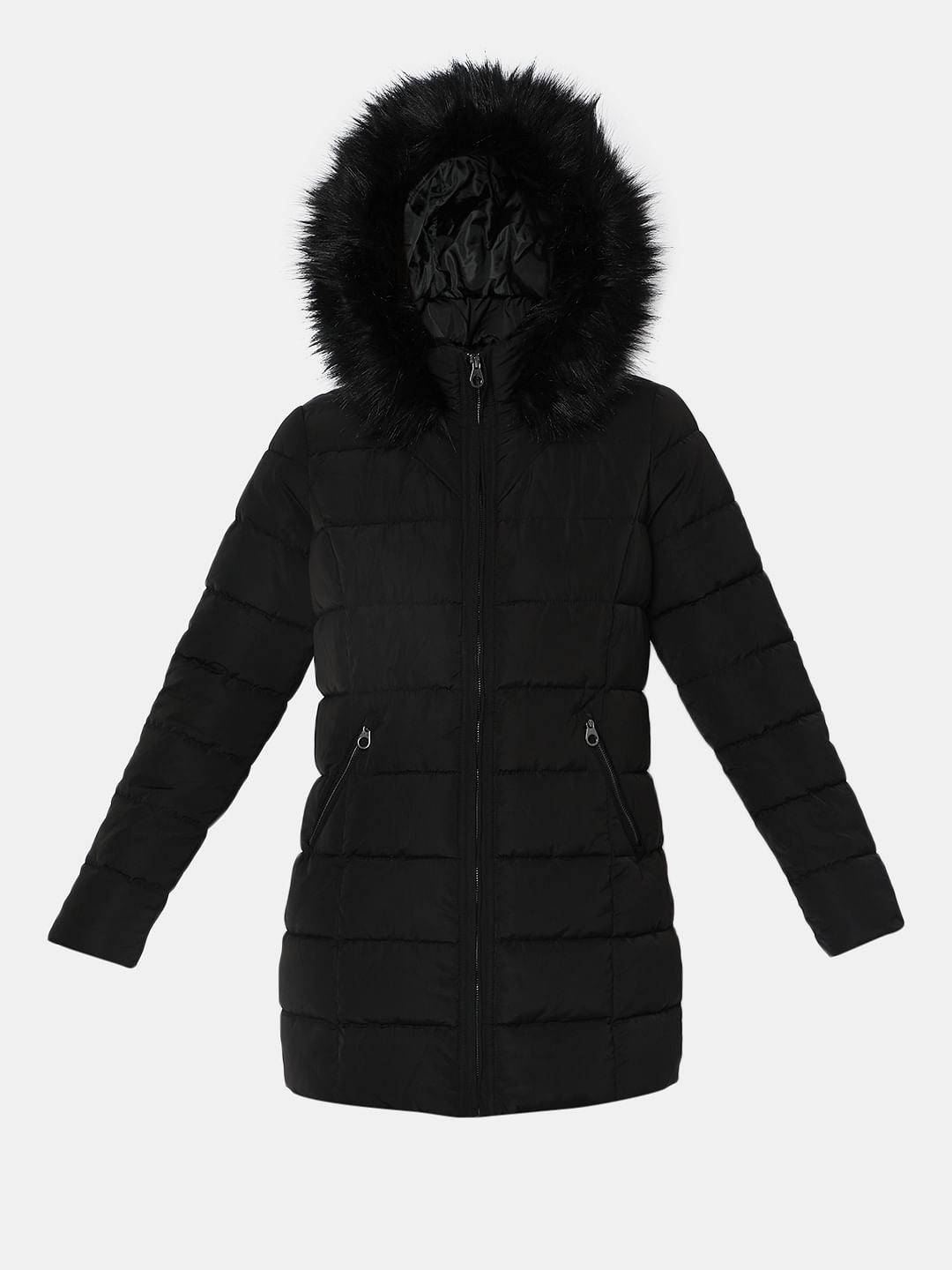 Black Quilted Puffer Jacket