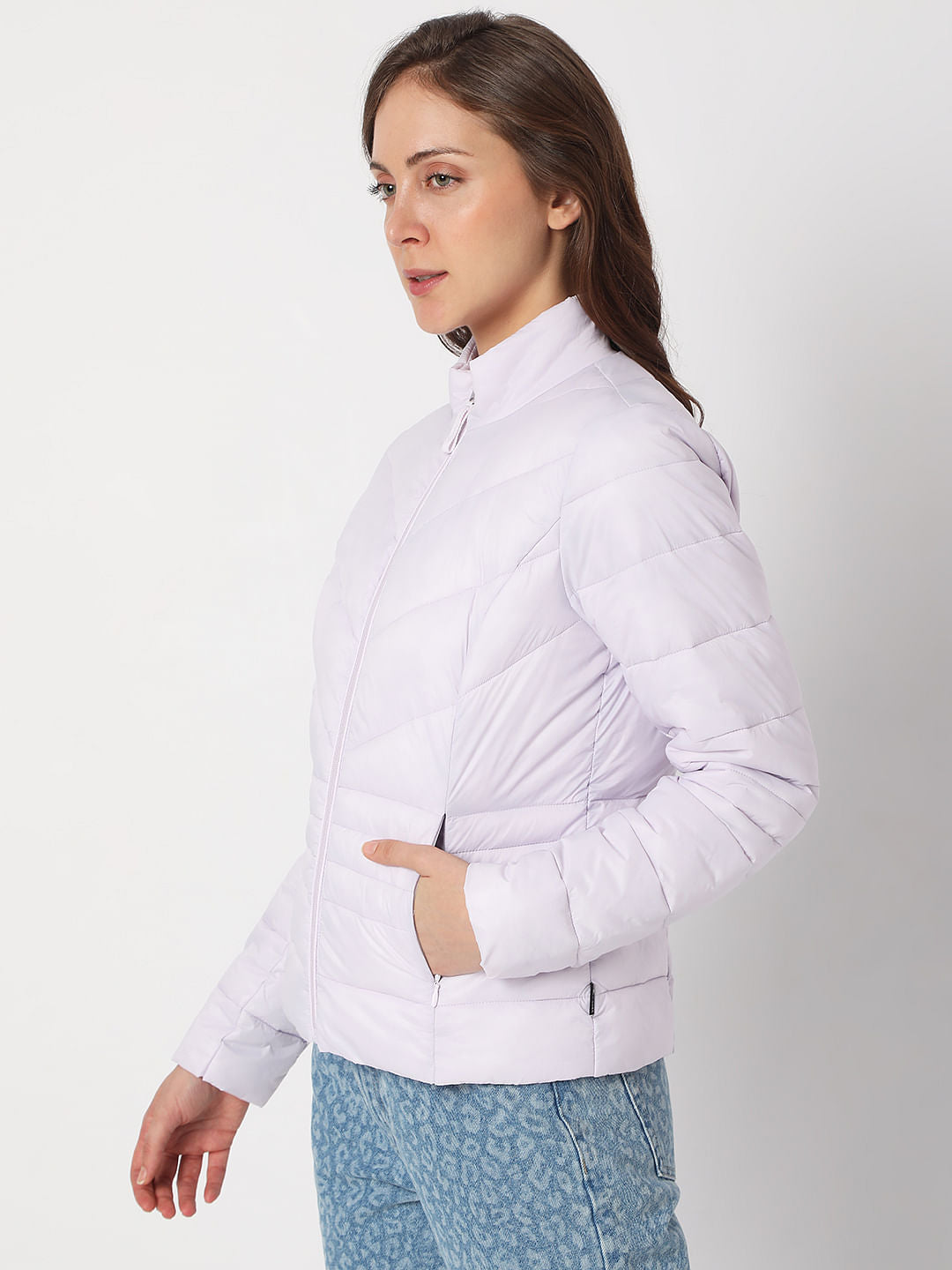 Lilac Short Puffer Jacket