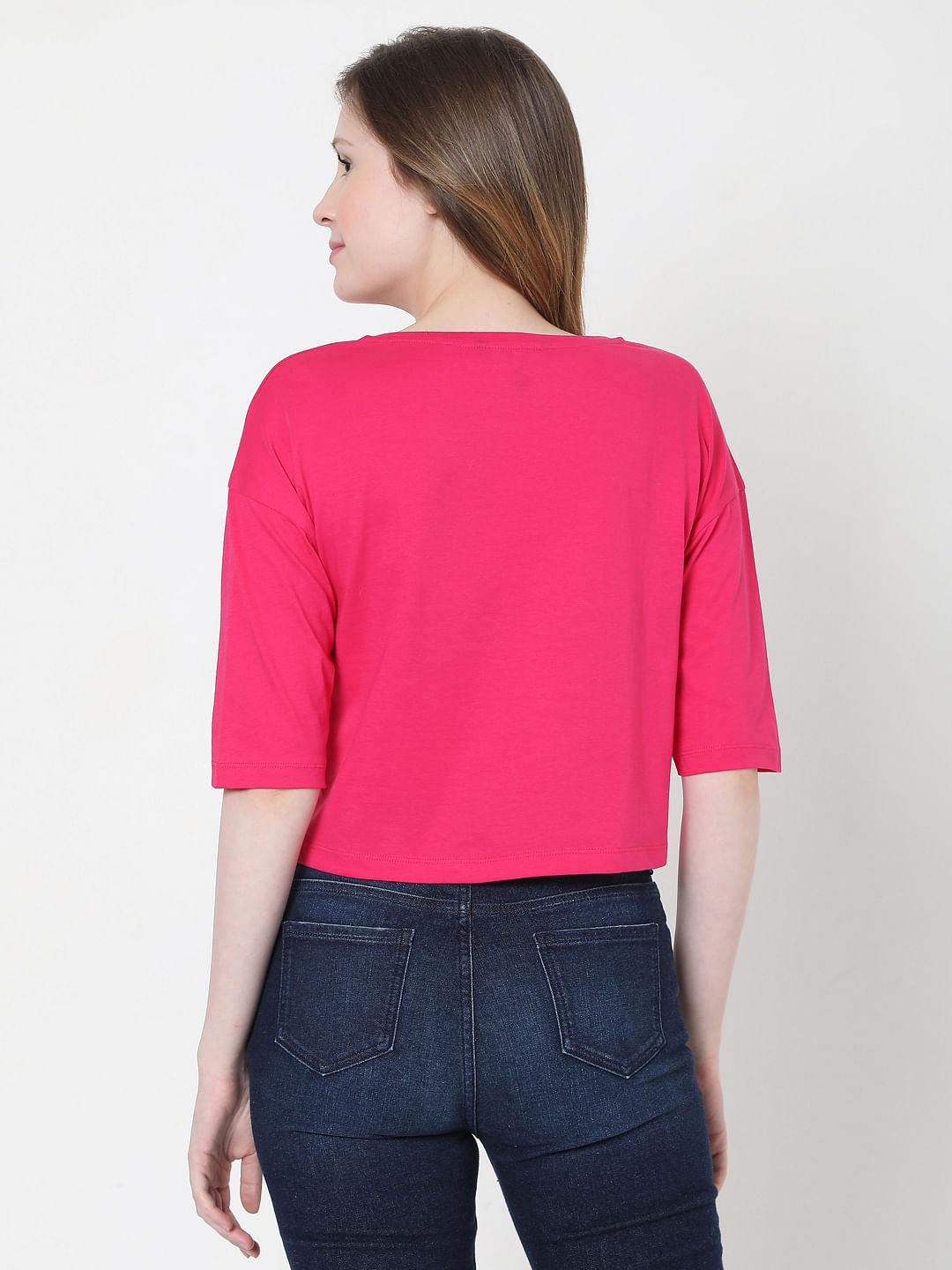 Pink Slogan Print T-Shirt