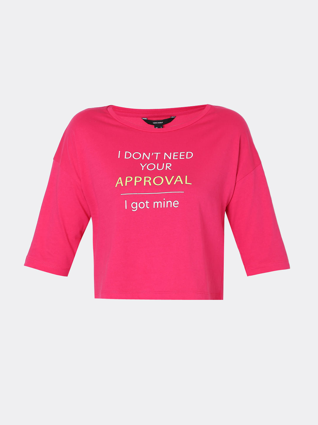 Pink Slogan Print T-Shirt
