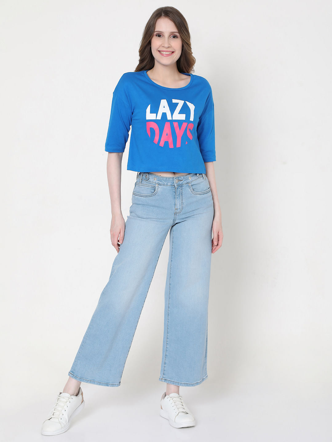 Blue Graphic Print T-Shirt