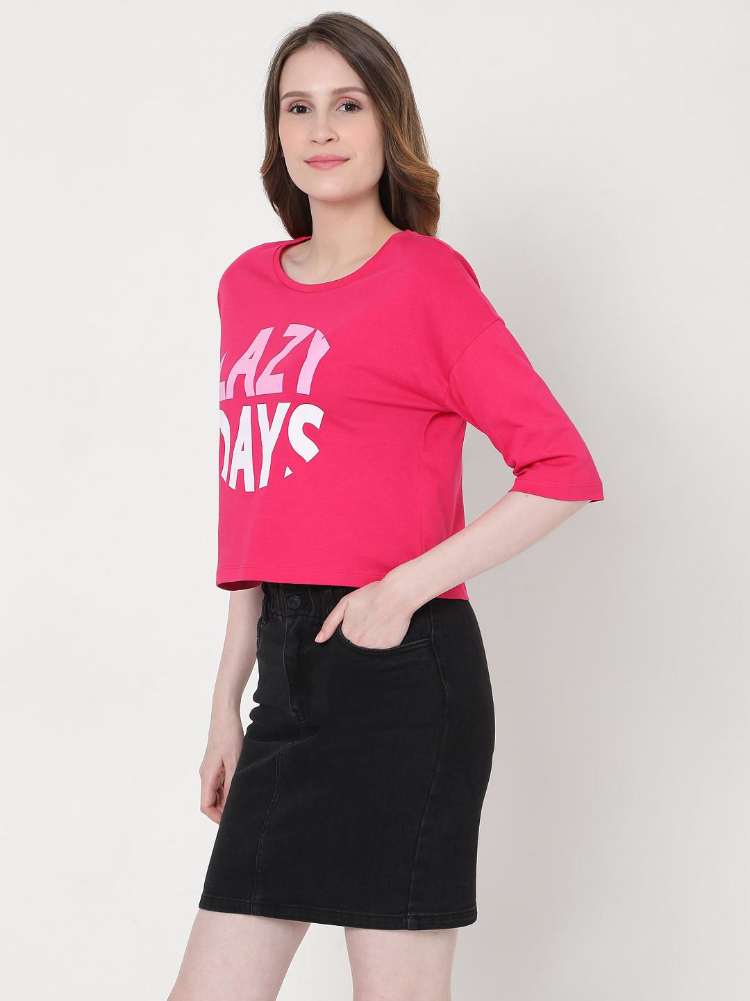 Pink Graphic Print T-Shirt