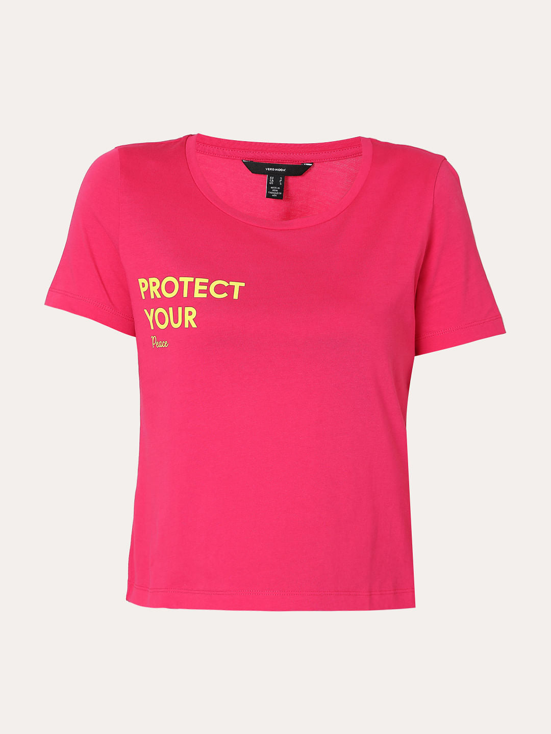 Pink Slogan Print T-Shirt