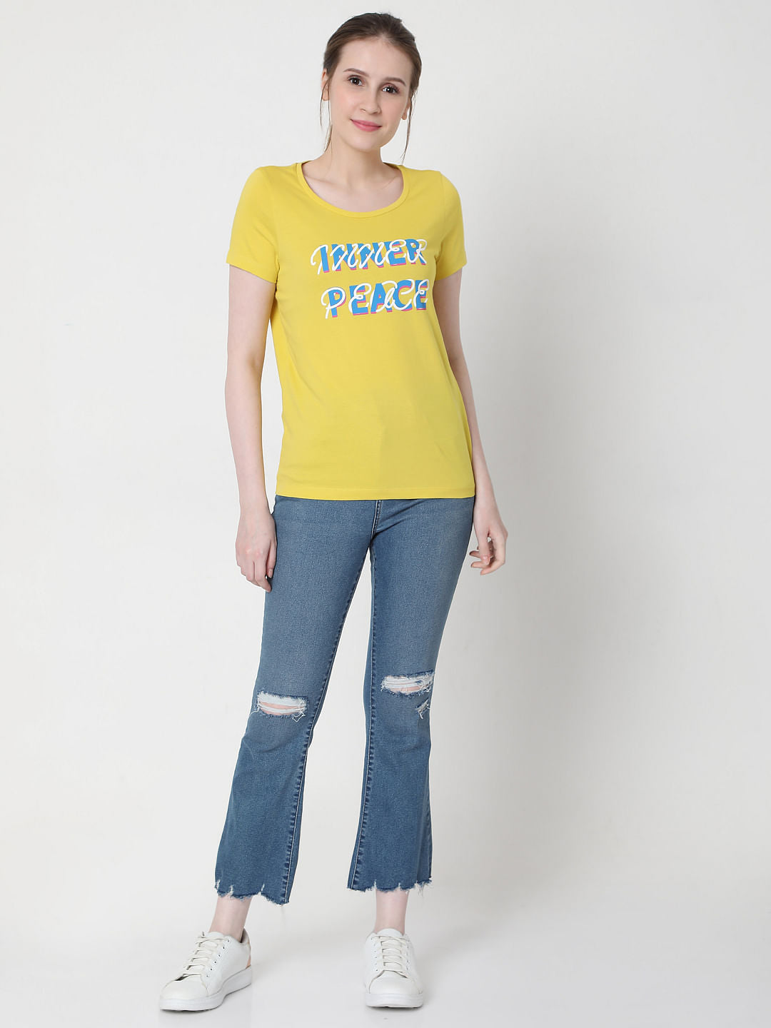 Yellow Graphic Print T-Shirt