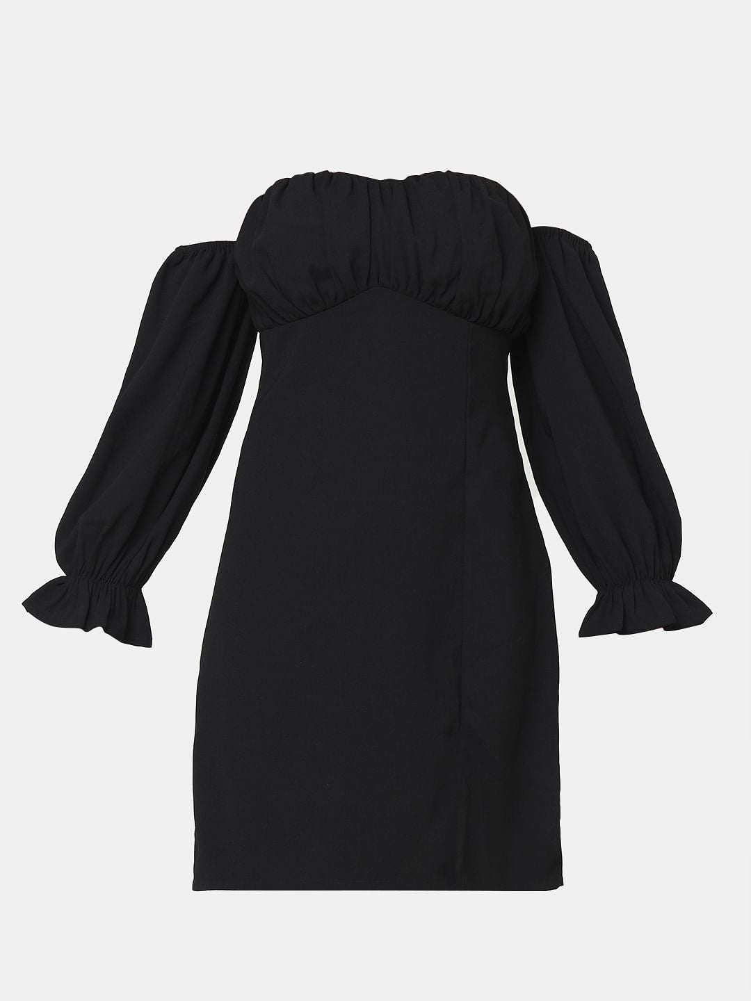 Black Off-Shoulder Short Dress