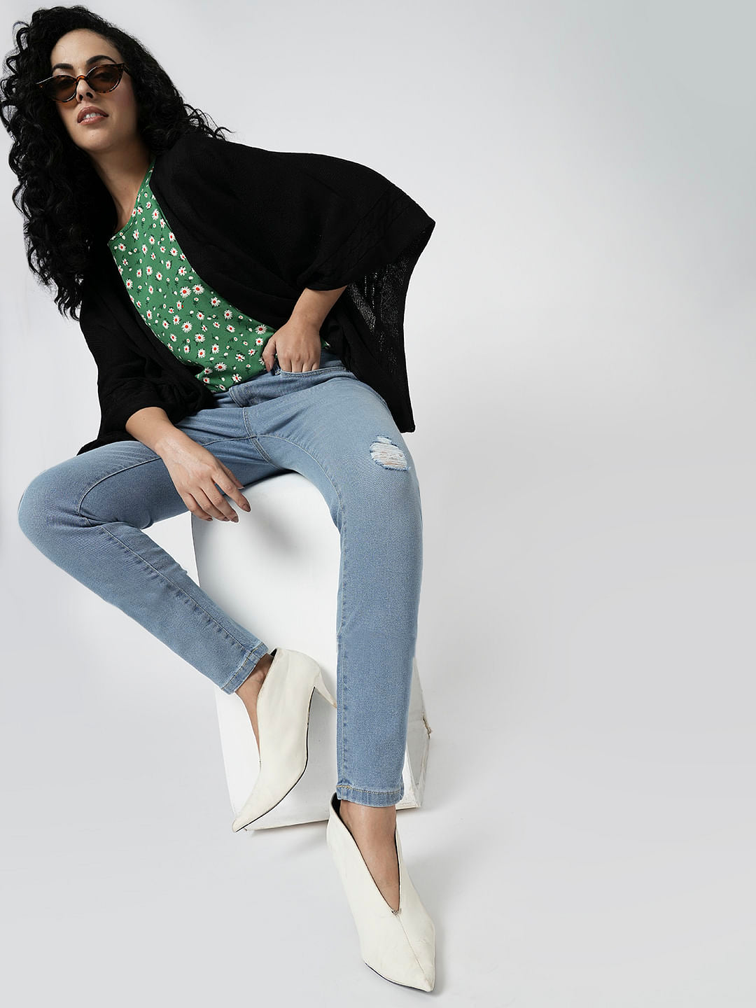 I.Scenery By Vero Moda Light Blue Mid Rise Wendy Skinny Jeans