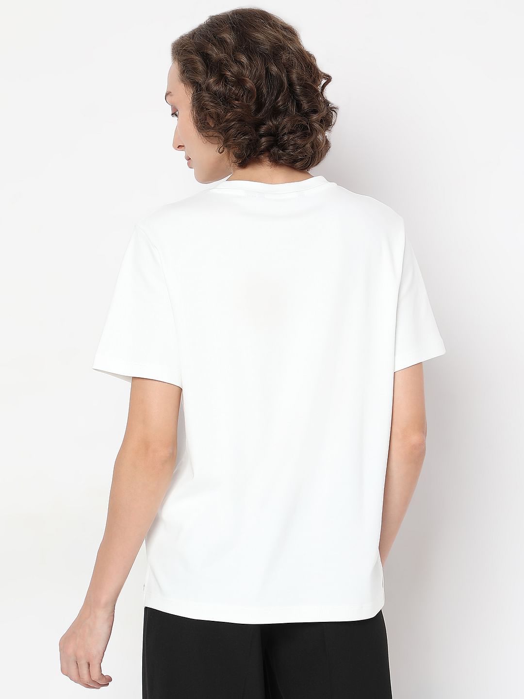 White Printed Organic Cotton T-Shirt