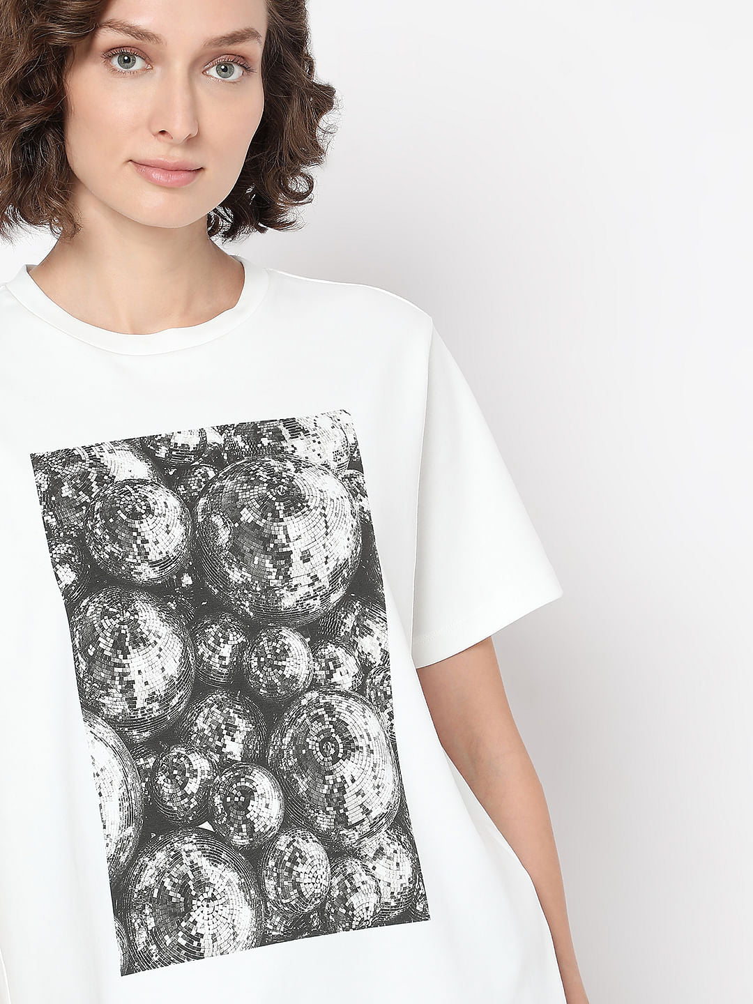 White Printed Organic Cotton T-Shirt